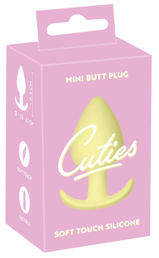 Cuties Mini Butt Plug - Gul Anal Sexlegetøj på Tilbud
