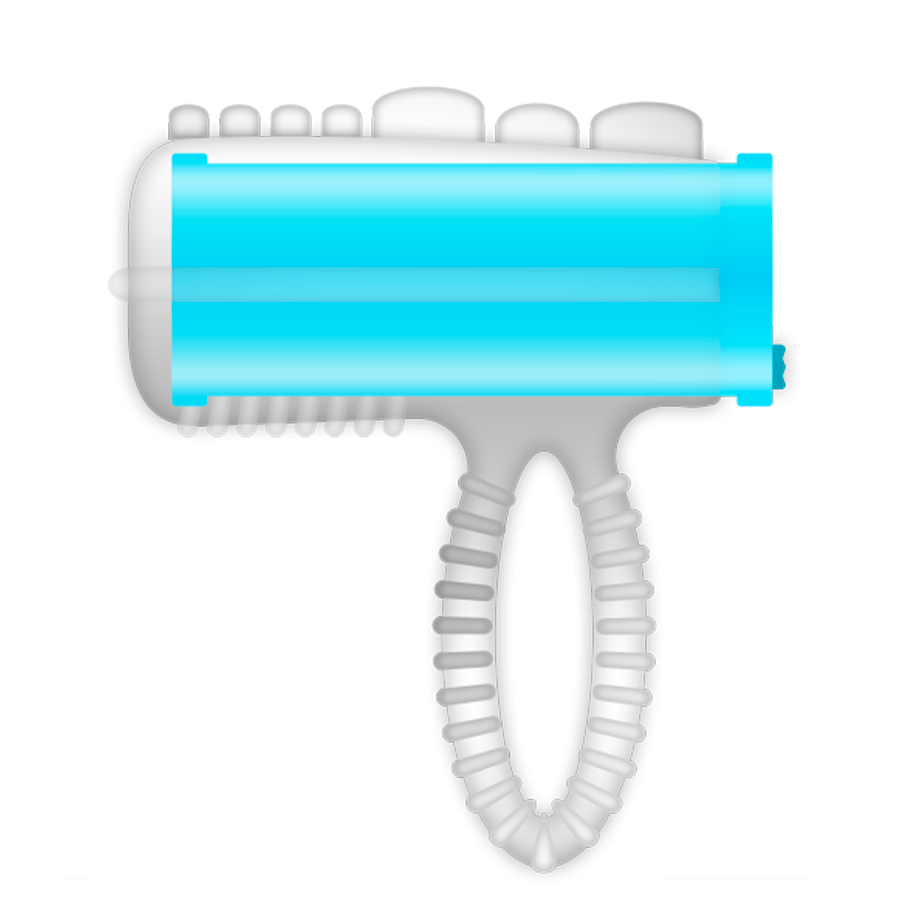 Blå Vibrerende Penisring med Casual Tongue Design