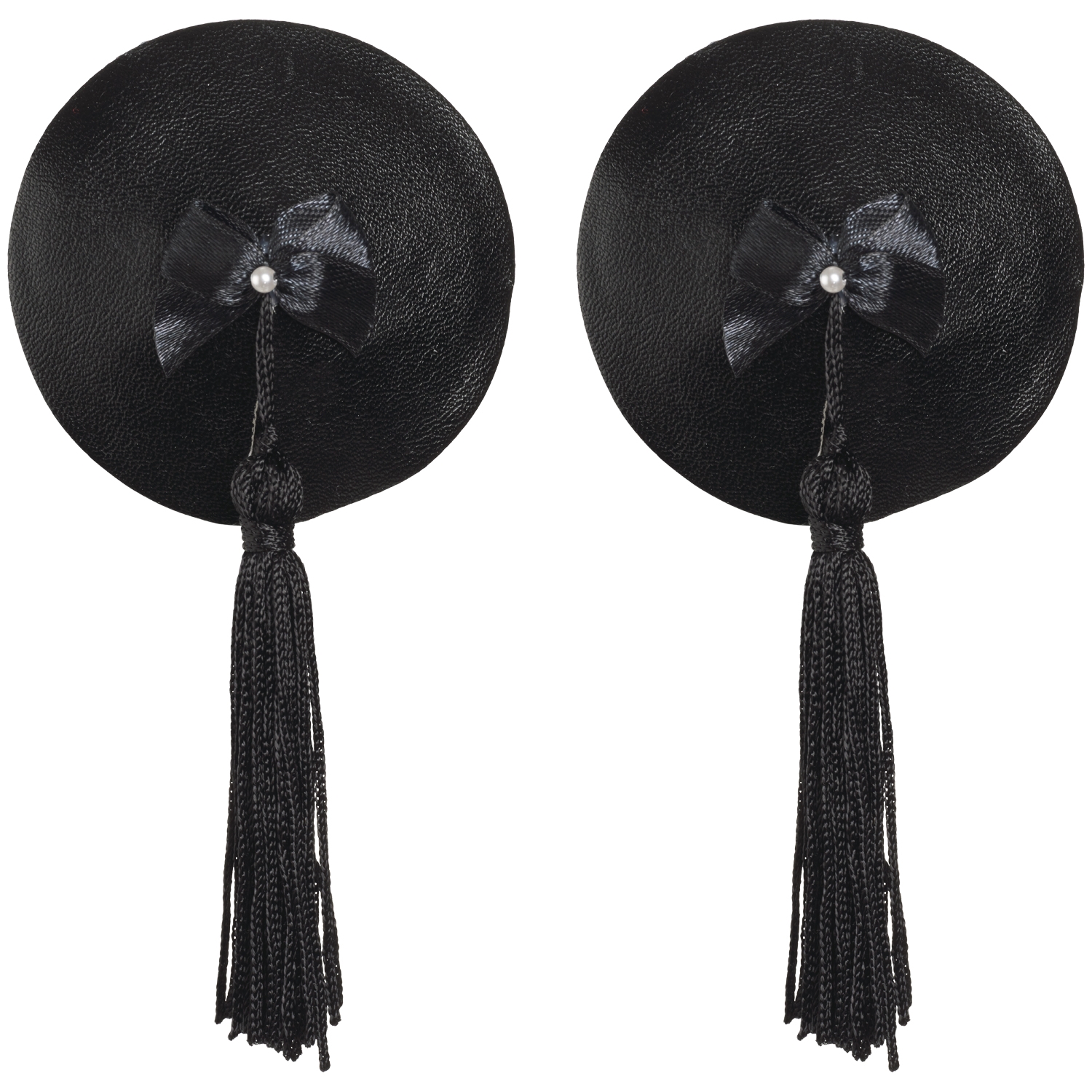 Bijoux Burlesque Pasties Læder Brystsmykker - Black