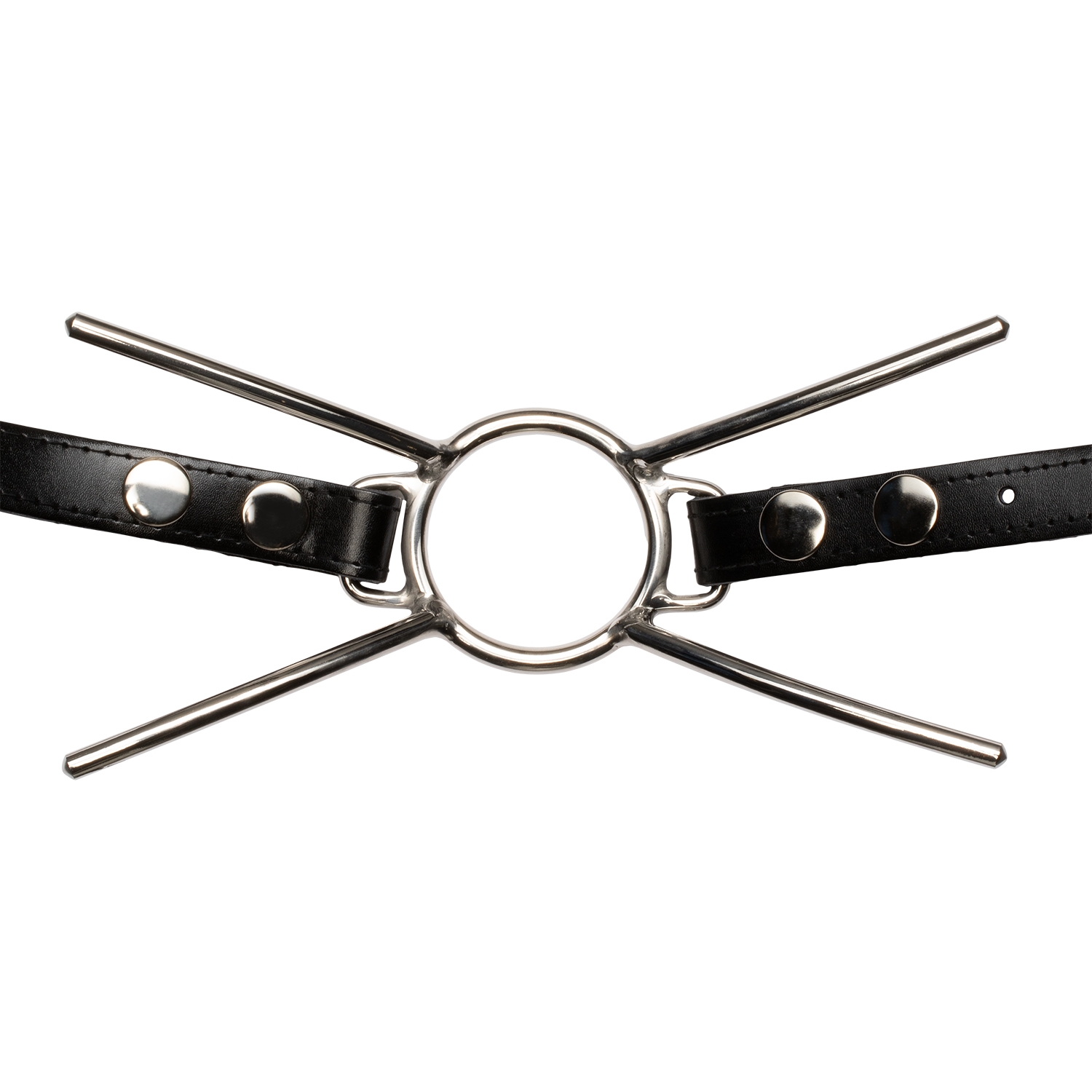 Cat Mouth Gag I Stål Med Strop - Silver