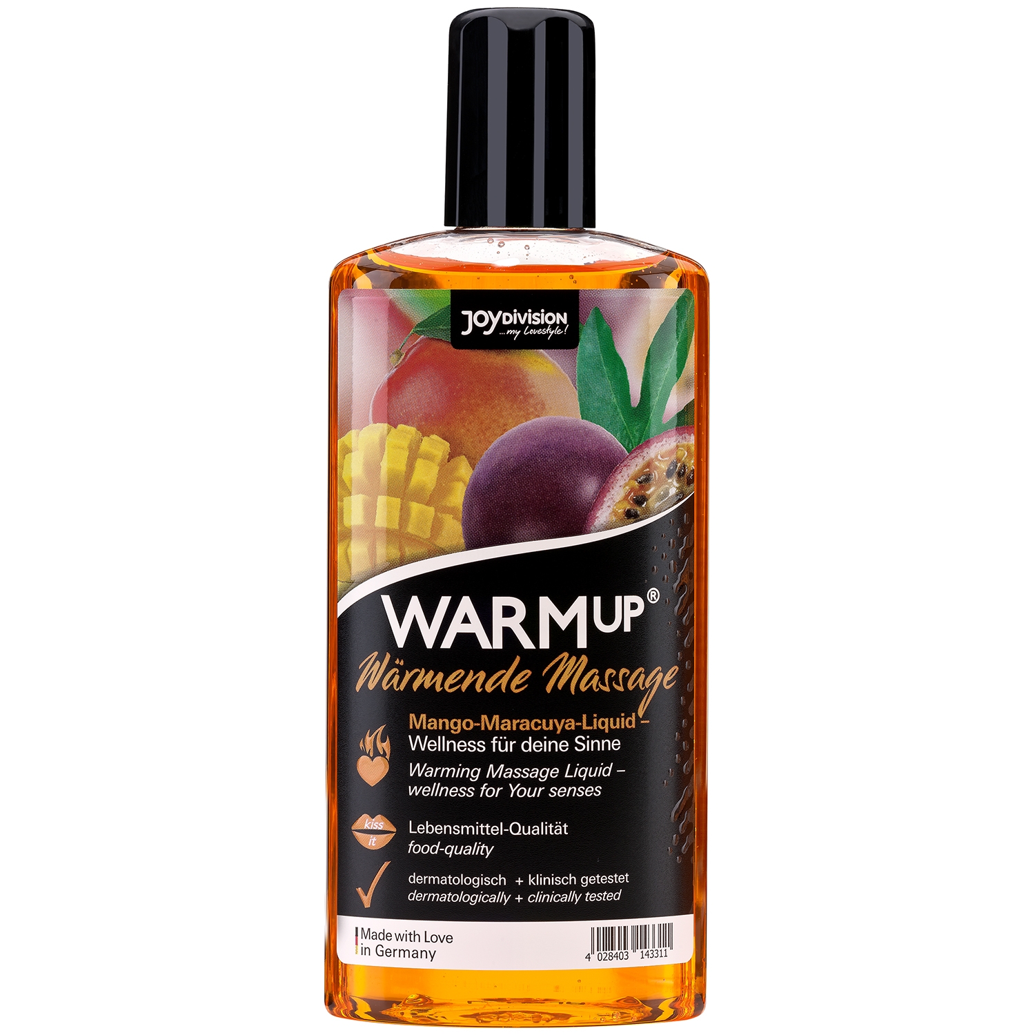 Joydivision Warmup Varmende Massageolie Med Smag 150 Ml - Orange