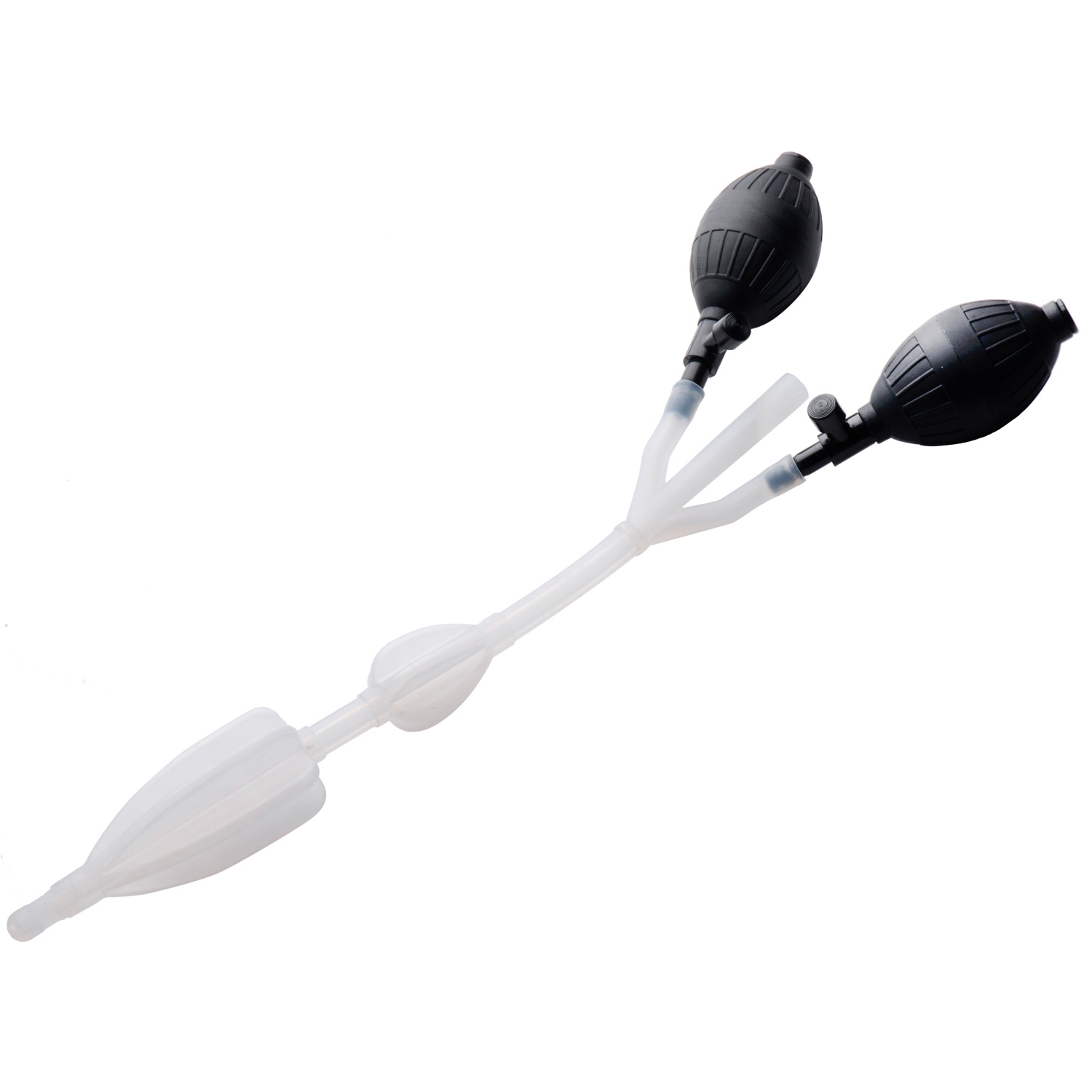 Clean Stream Double Bulb Anal Douche - Black
