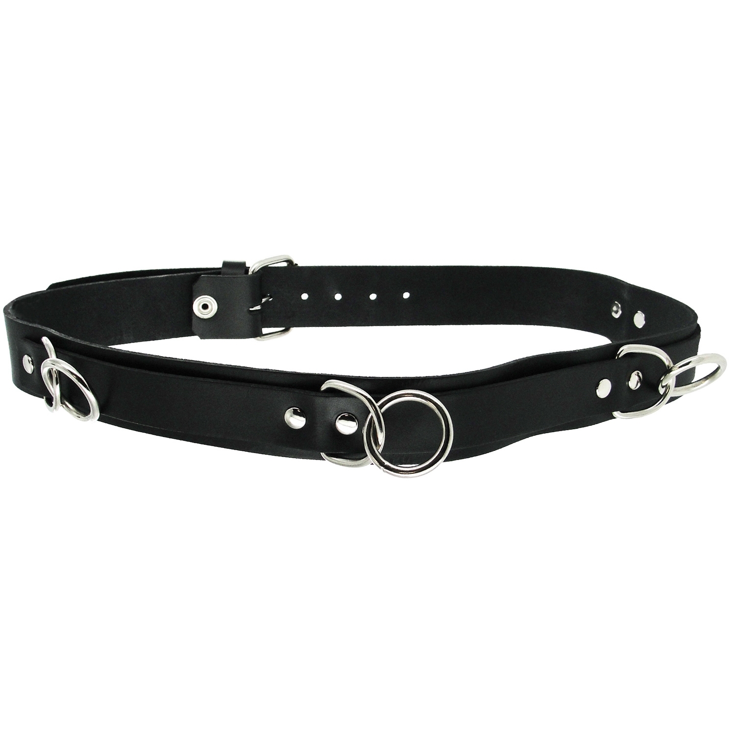 Strict Leather Punk Bondage Bælte - Black