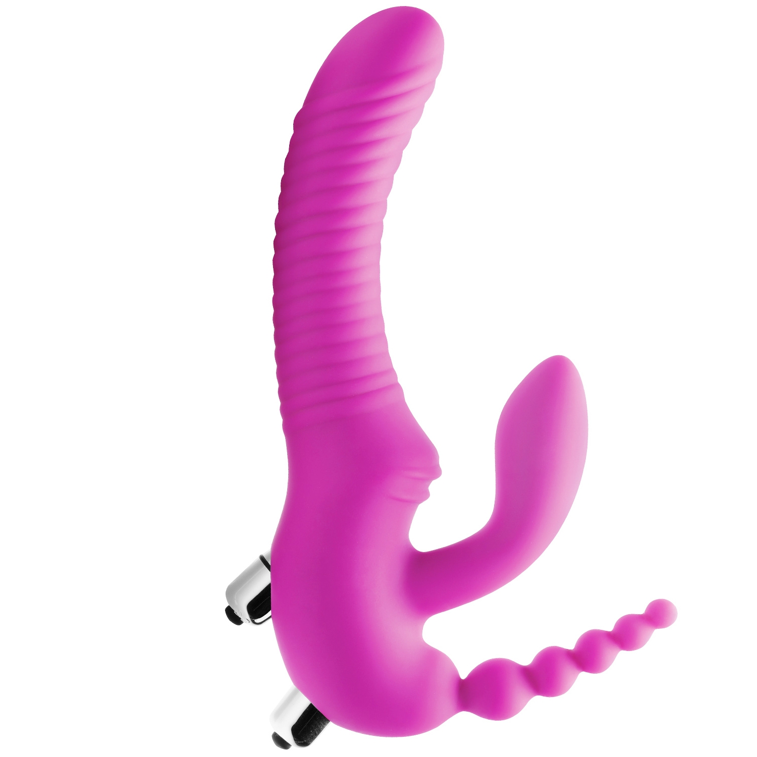 Strap U Regal Rider Vibrerende Triple G Strap-on Dildo - Rose