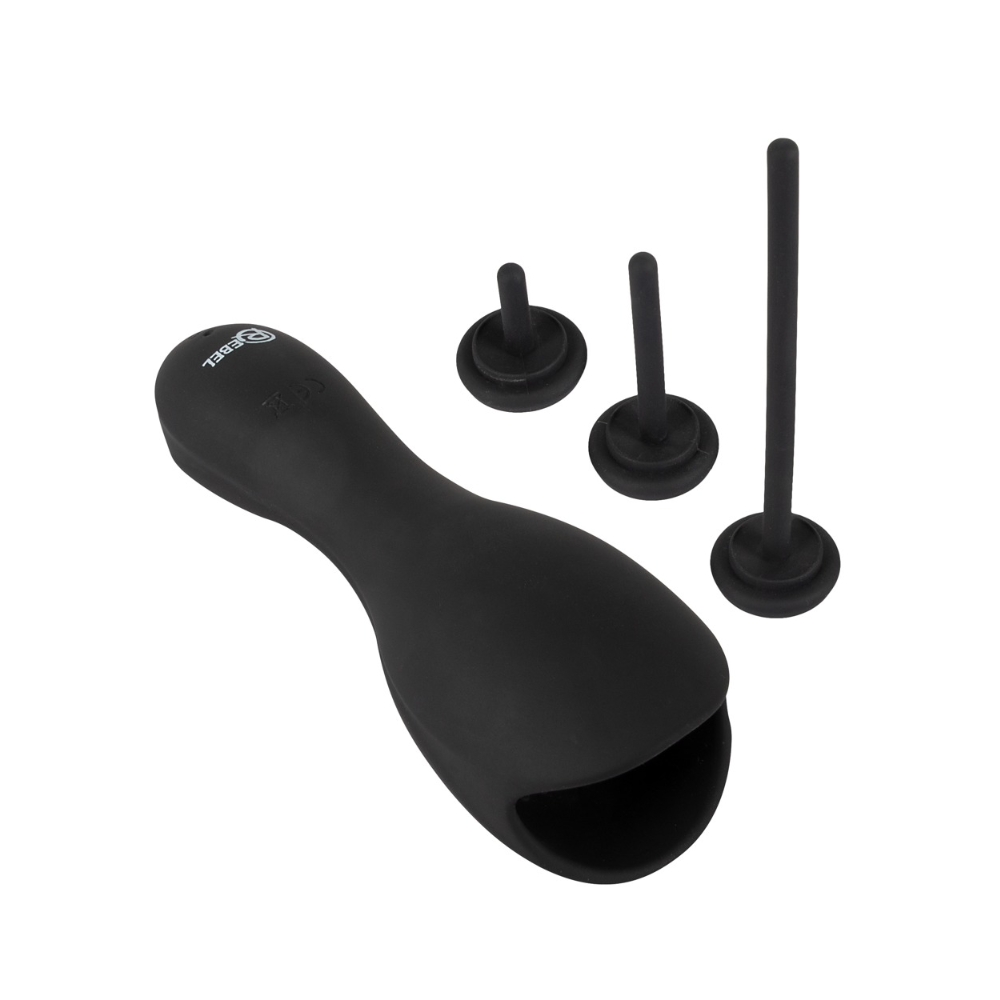 Rebel Glans Vibrator Med 3 Fleksible Dilatatorer