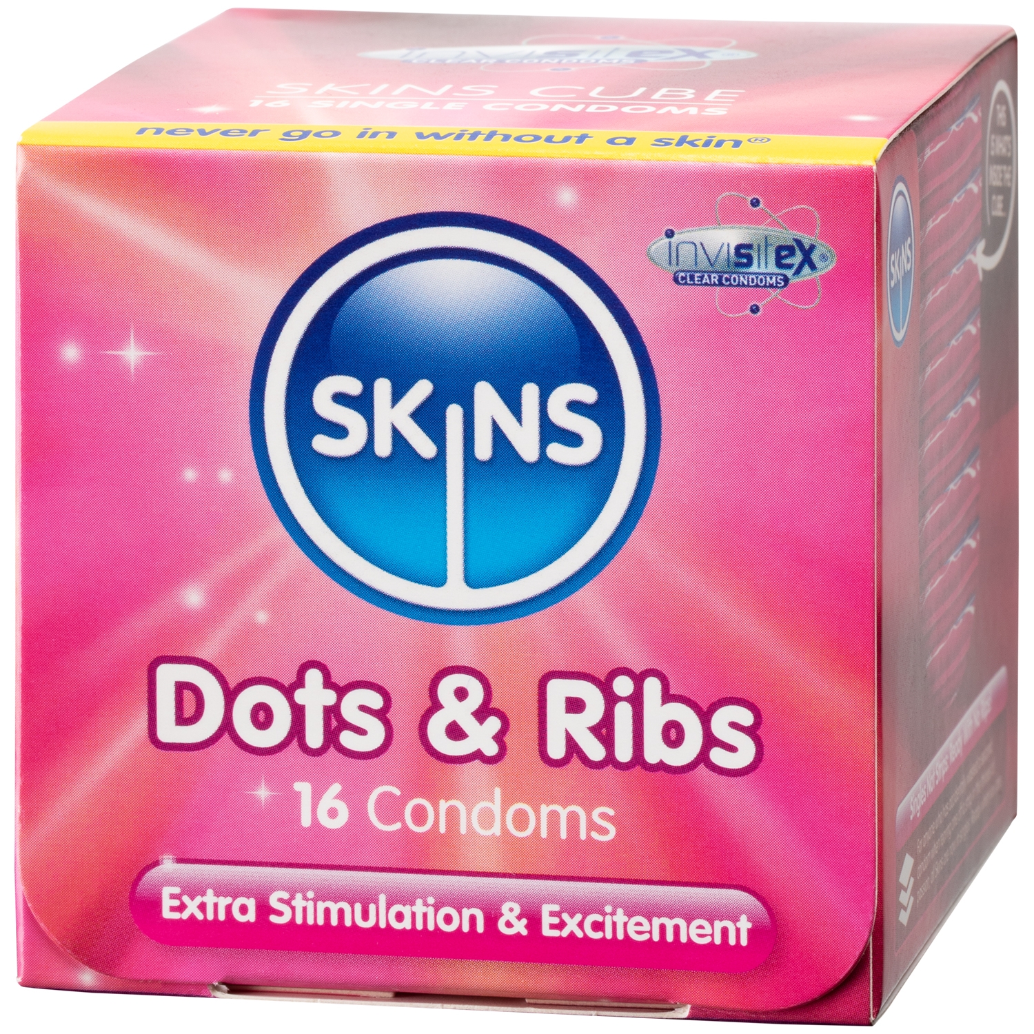 Skins Dots  Ribs Kondomer 16 Stk - Clear