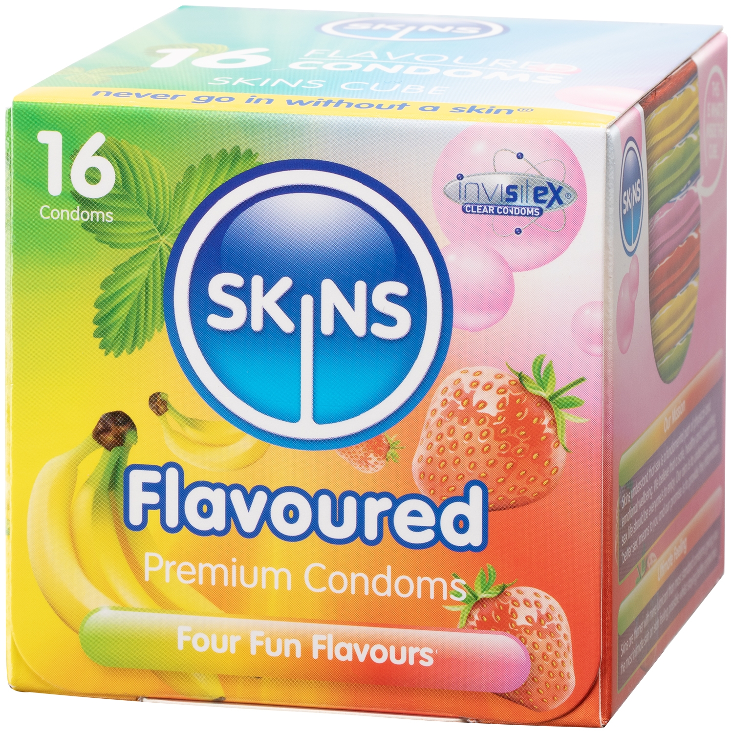 Skins Flavoured Kondomer Med Smag 16 Stk - Klar