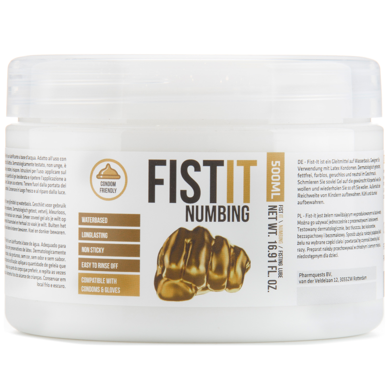 Fist It Numbing Bedøvende Glidecreme 500 Ml - Clear