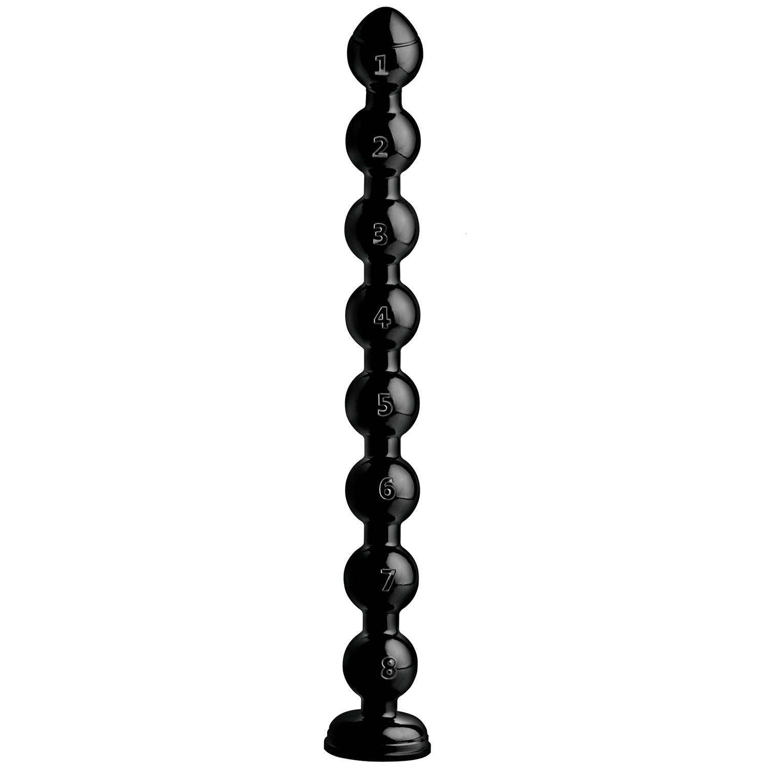 Hosed Snake Thick Anal Kæde Med Tal Medium 49 Cm - Black