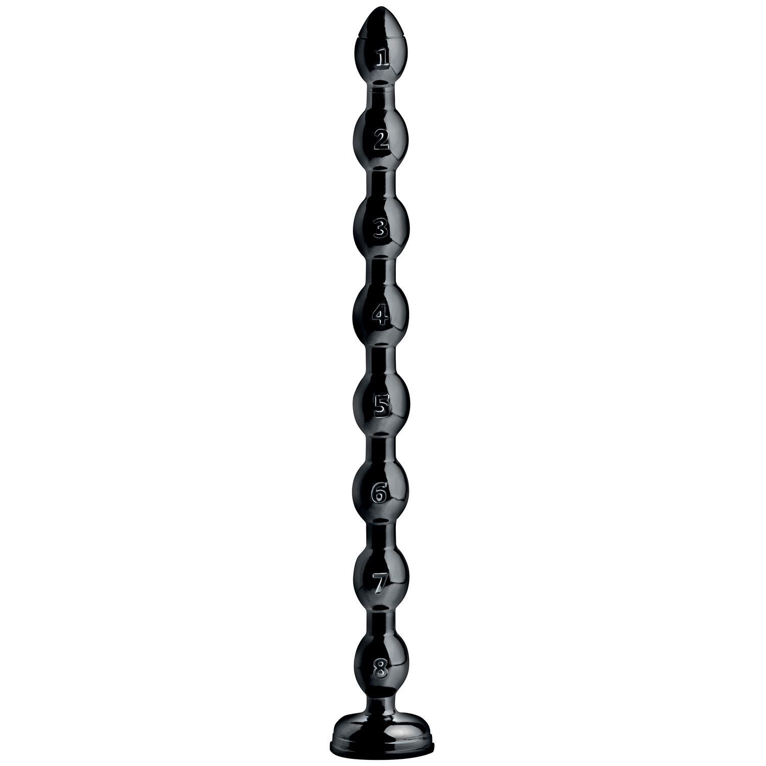 Hosed Snake Anal Kæde Med Tal Small 49 Cm - Black