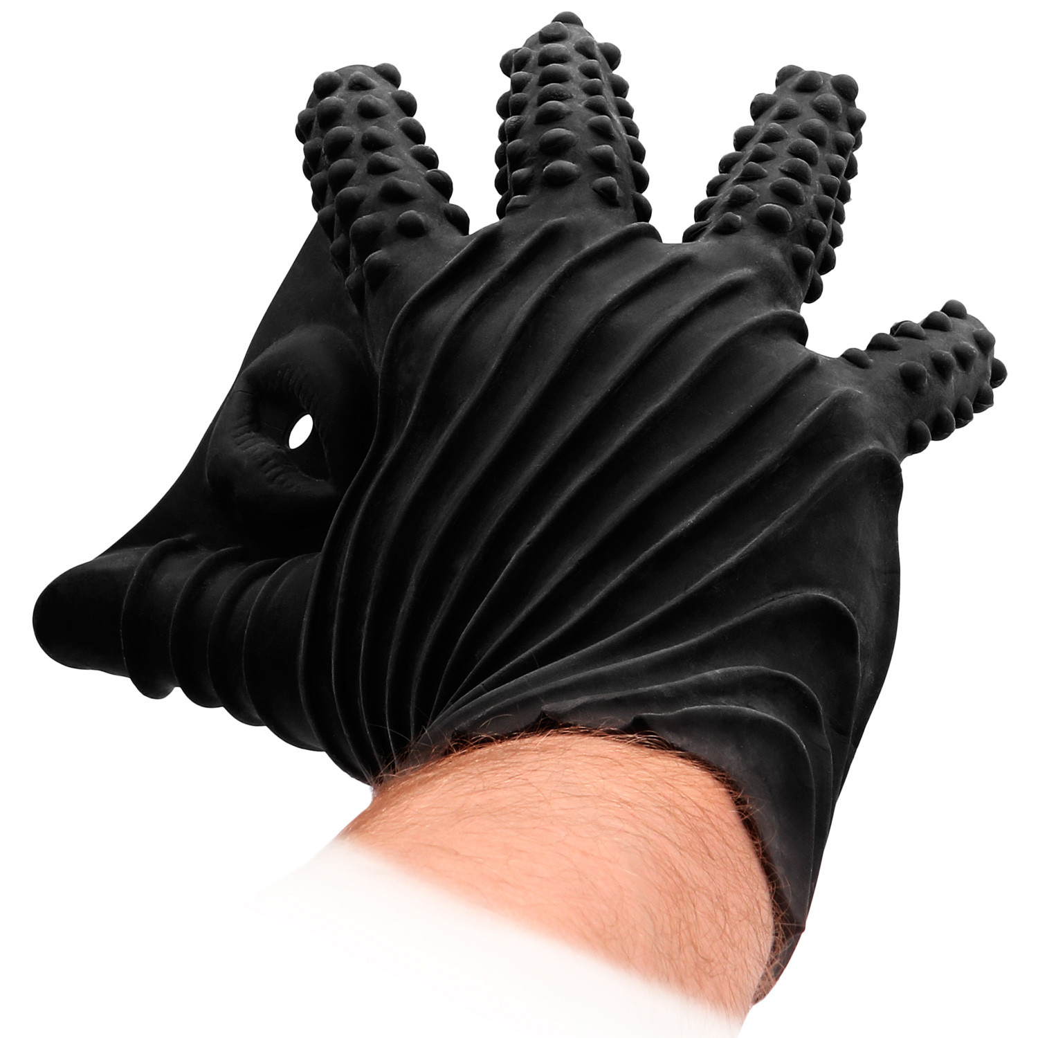Fist It Silikone Onani Handske - Black - One Size