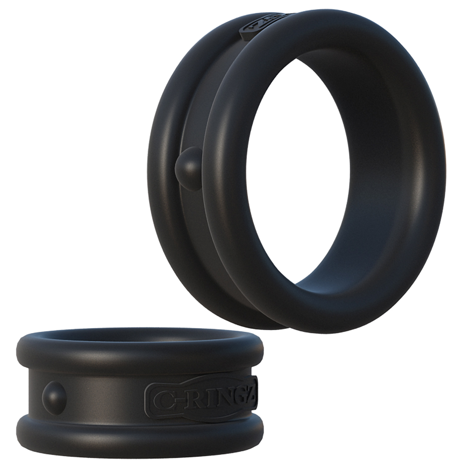 Fantasy C-ringz Max Width Silicone Rings - Black