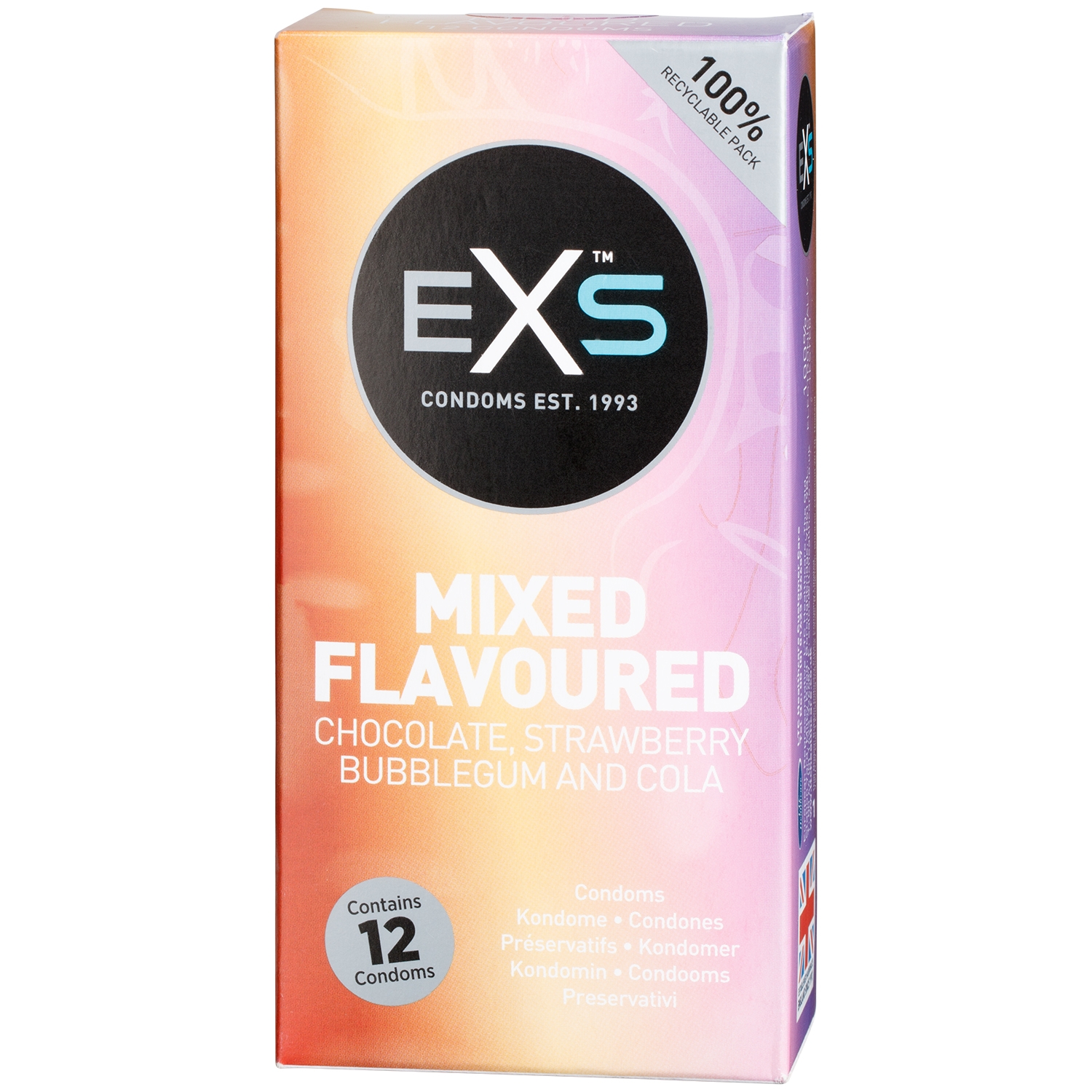 Exs Kondomer Med Smag 12 Stk - Clear
