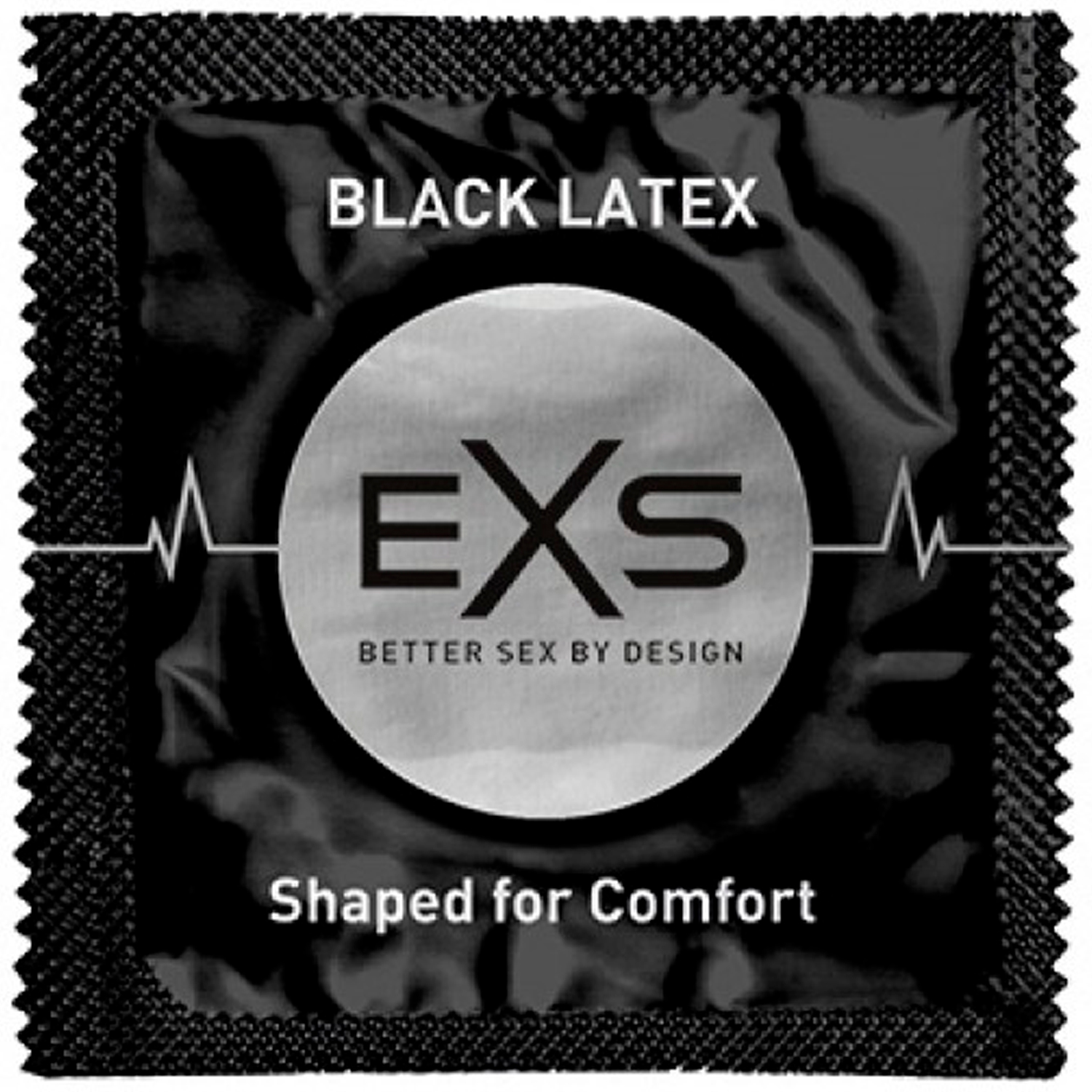 Exs Black Latex Kondomer 12 Stk - Black
