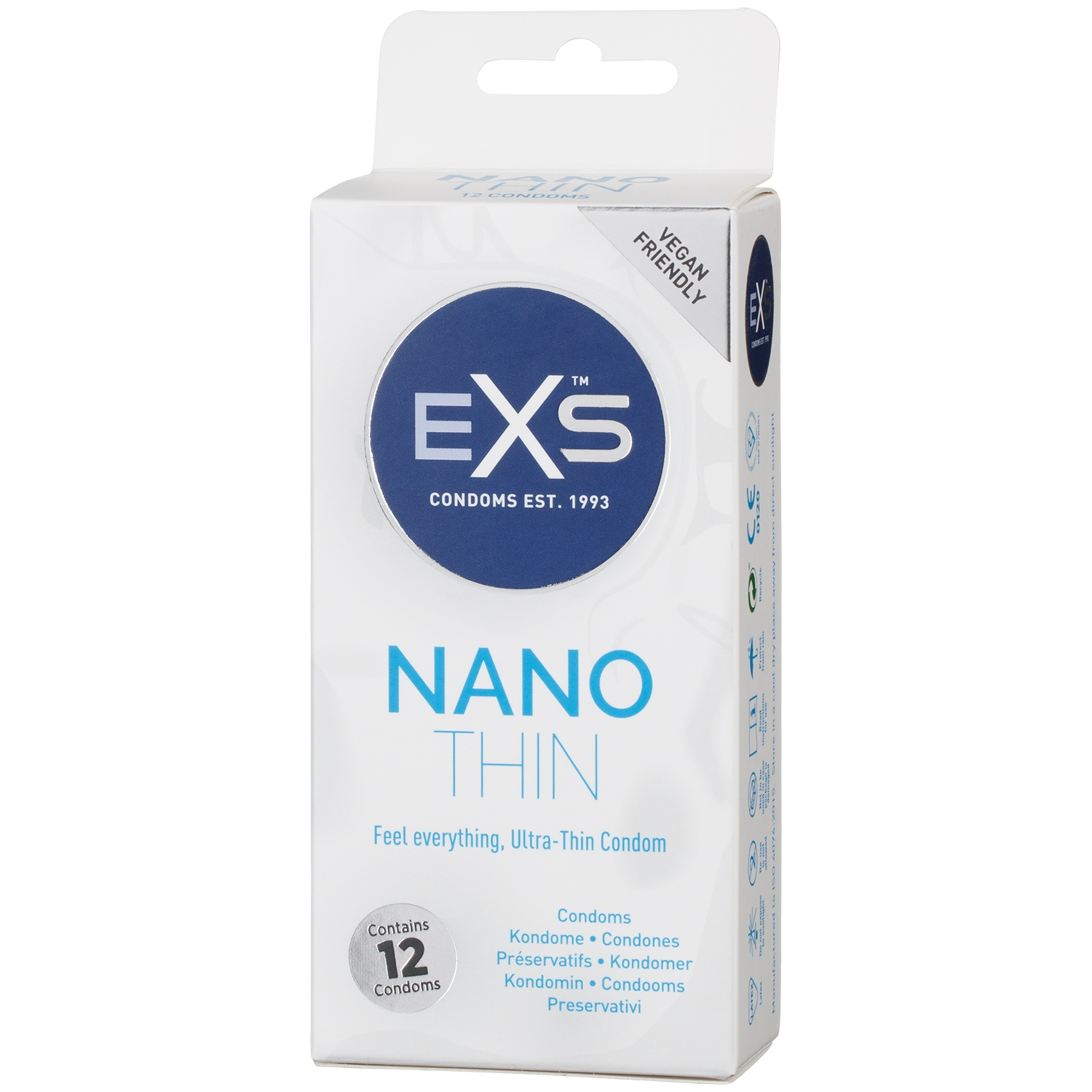 Exs Nano Thin Kondomer 12 Stk - Clear