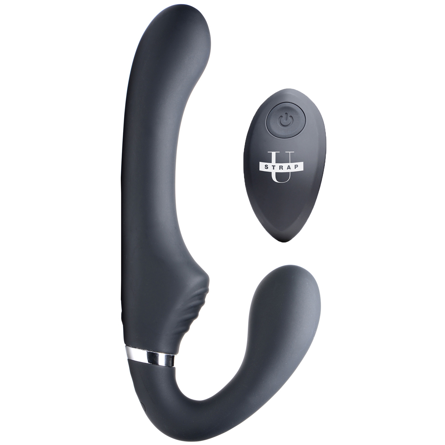 Strap U Mighty Rider Vibrerende Strap-on - Black