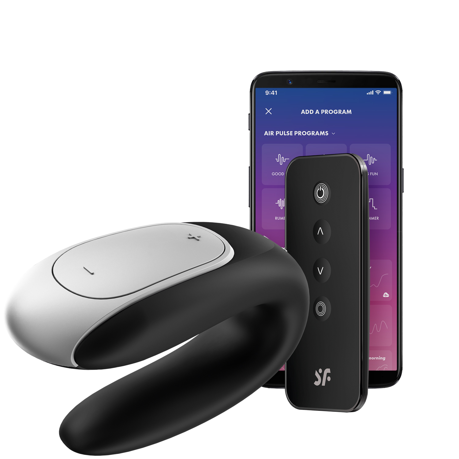 Satisfyer Double Fun App-styret Par Vibrator - Black