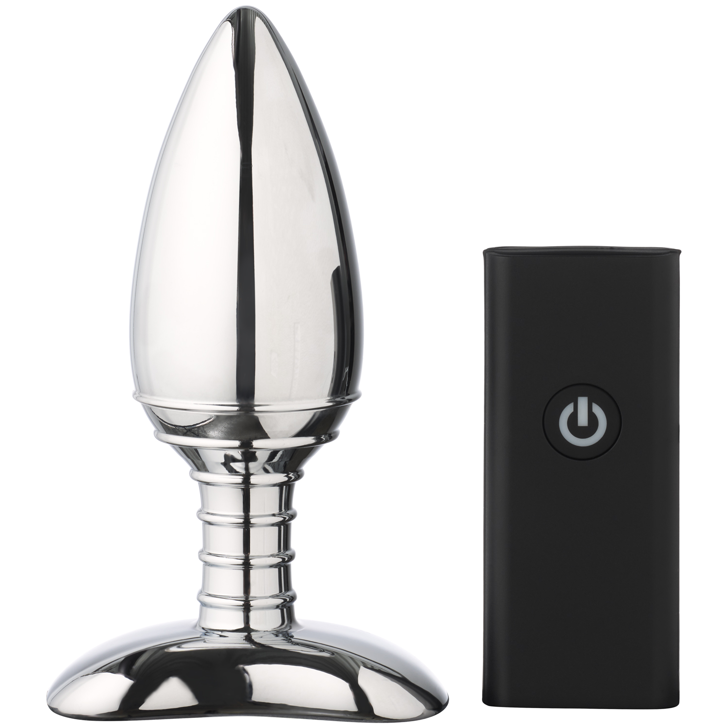 Nexus Cestos Aluminium Fjernbetjent Vibrerende Butt Plug - Silver