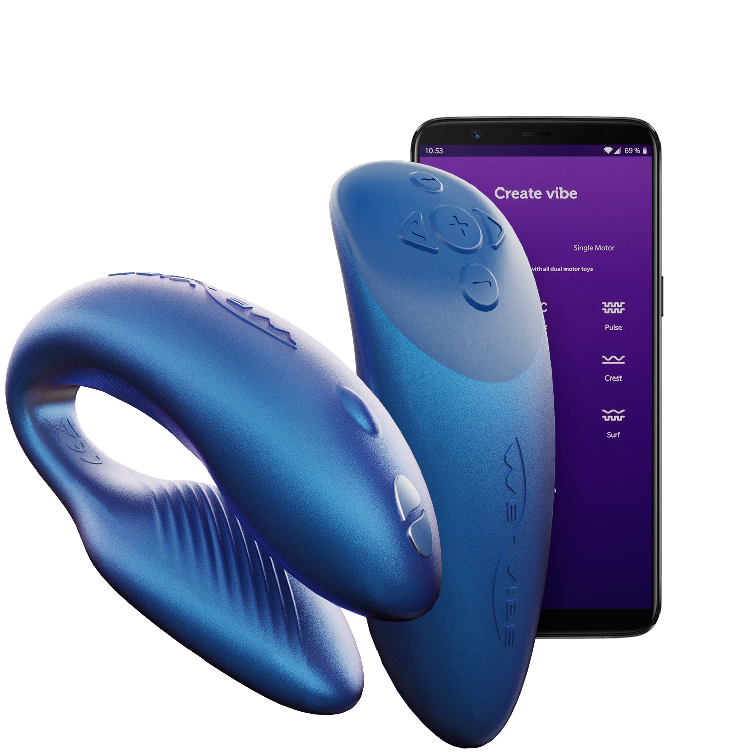 We-vibe Chorus App Og Fjernbetjening Par Vibrator - Mørkeblå