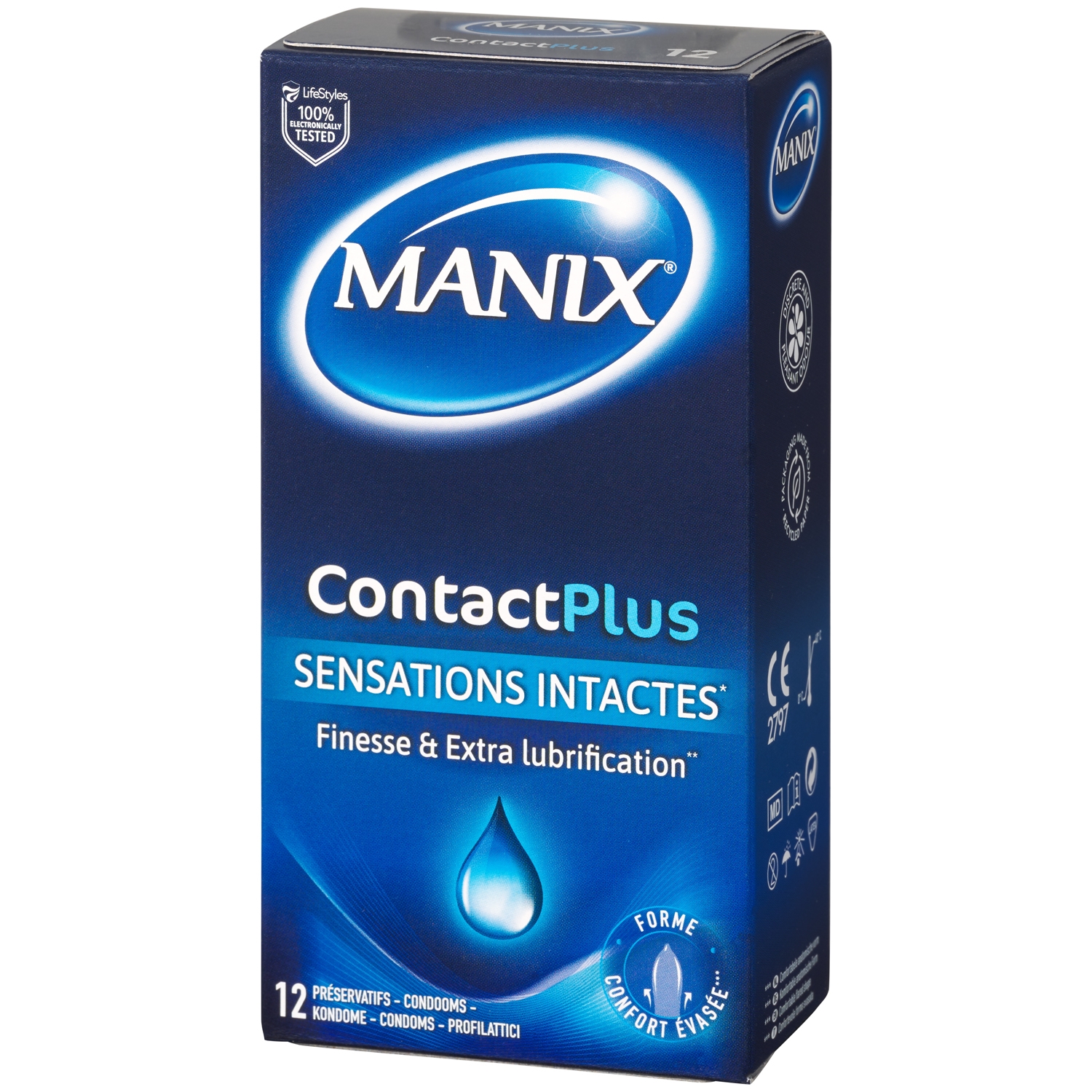 Manix Contact Plus Kondomer 12 Stk - Clear