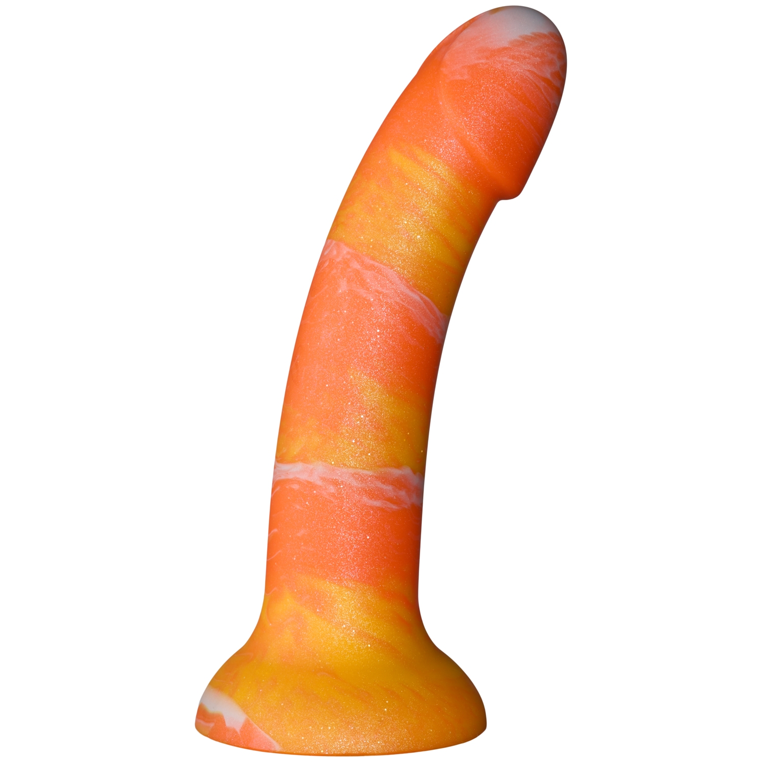 Baseks Orange Sunset Silikone Dildo 18 Cm - Orange