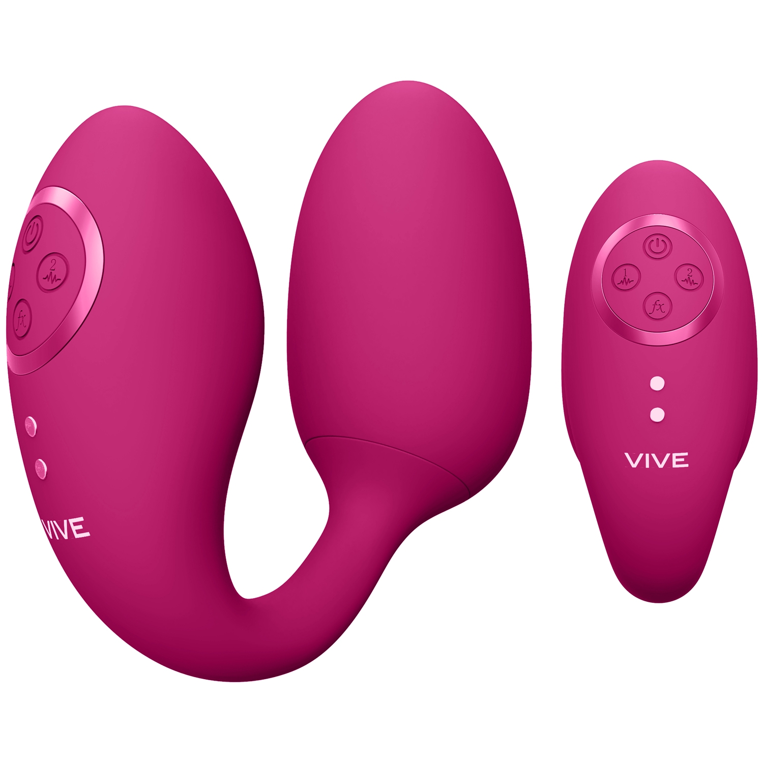 Vive Aika Double-action Pulse-wave Fjernbetjent Vibrerende æg - Rosa