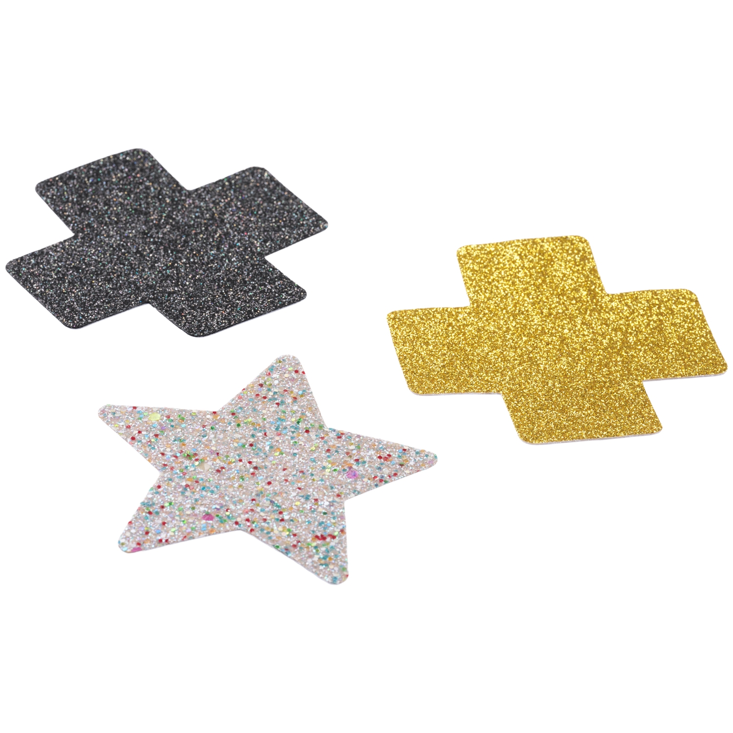 Baseks Glitter Nipple Covers 3 Sæt - Flere Farver