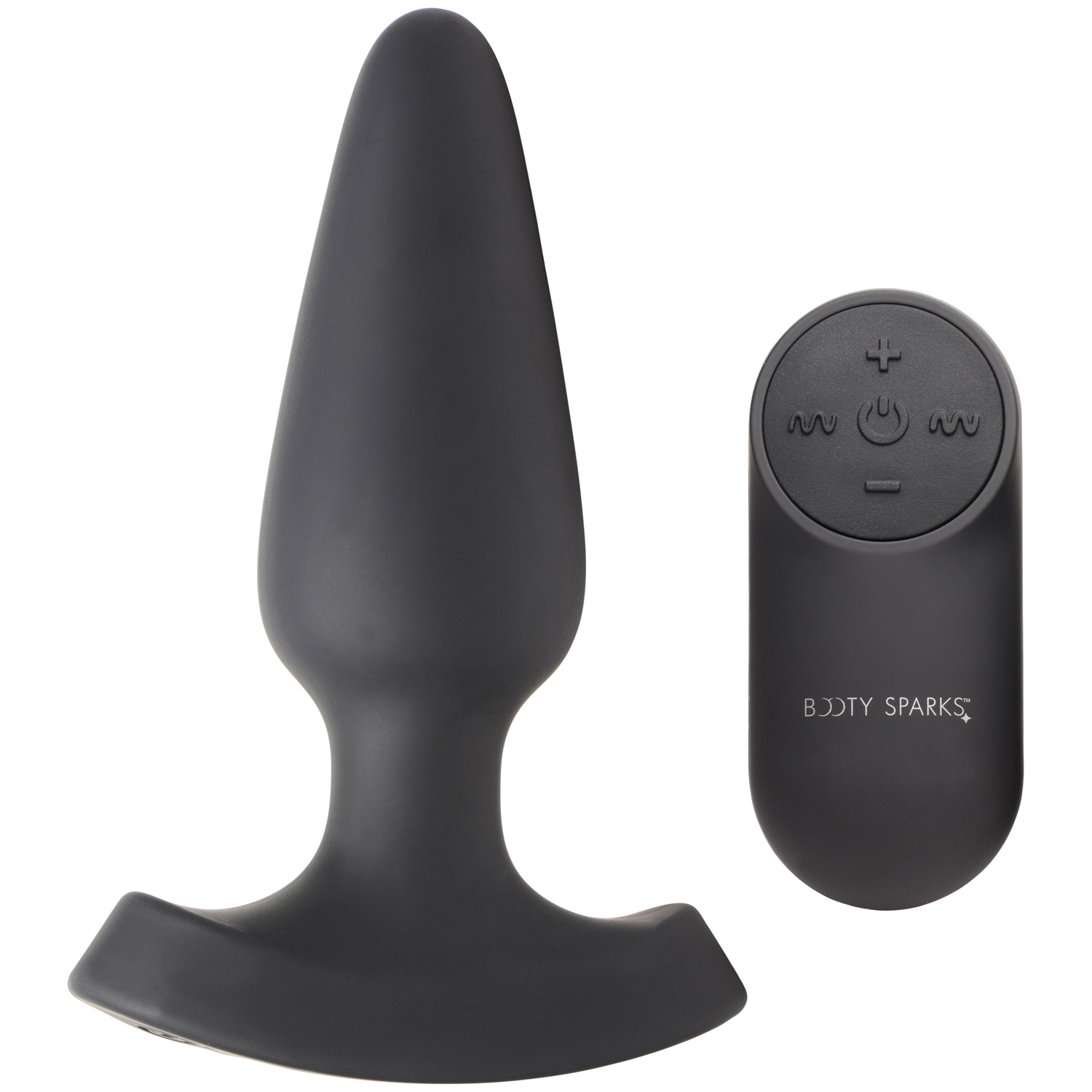Booty Sparks Laser Series Fuck Me Medium Fjernbetjent Butt Plug - Black