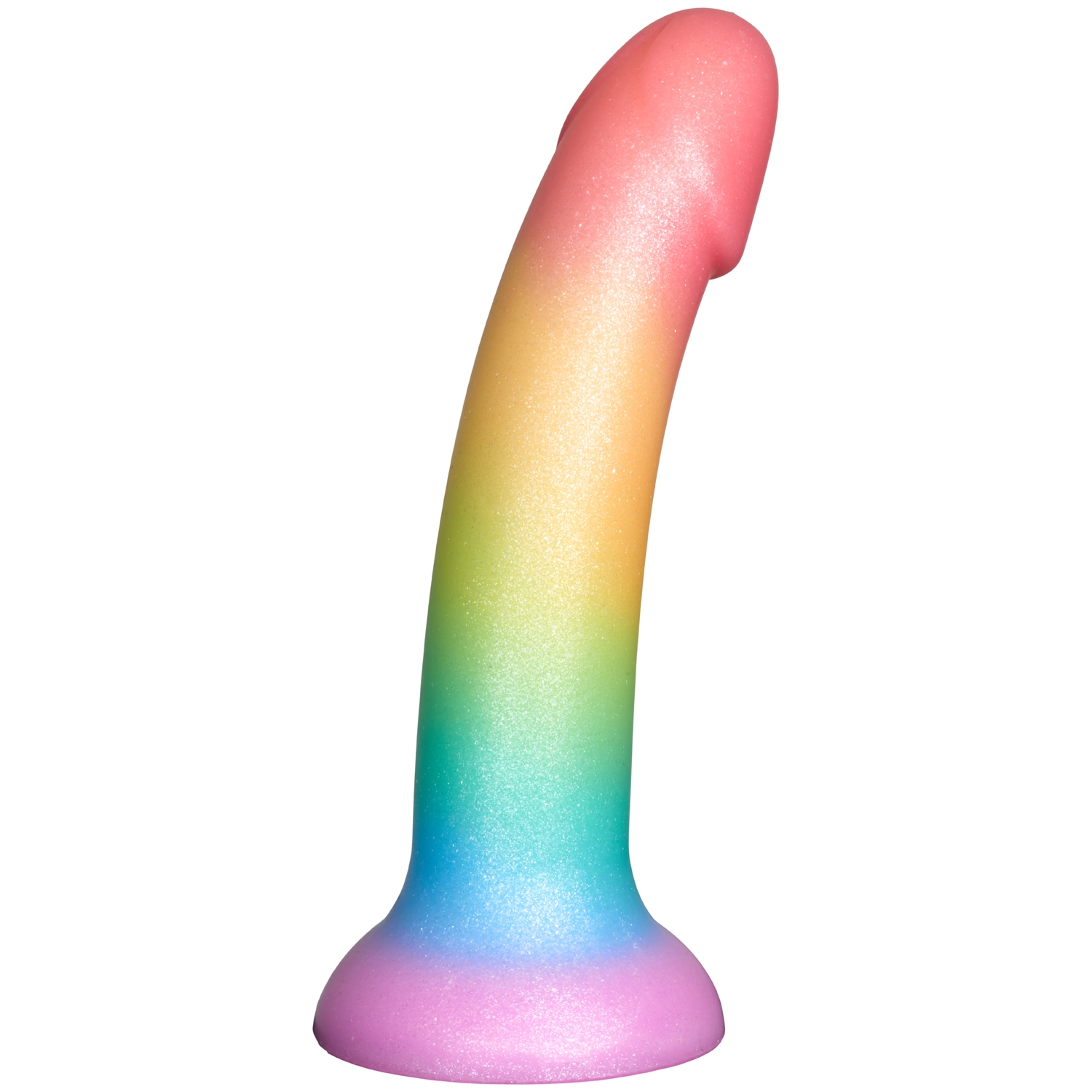 Baseks Rainbow Silikone Dildo 18 Cm - Flere Farver