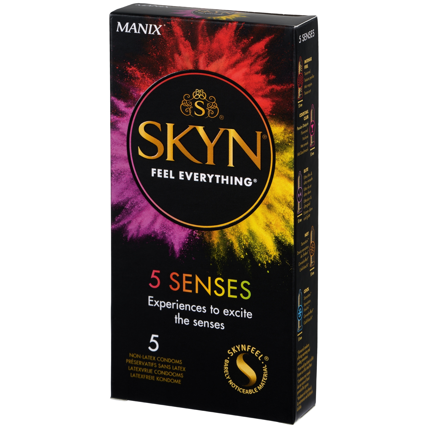 Skyn 5 Senses Latexfri Kondomer 5 Stk - Klar