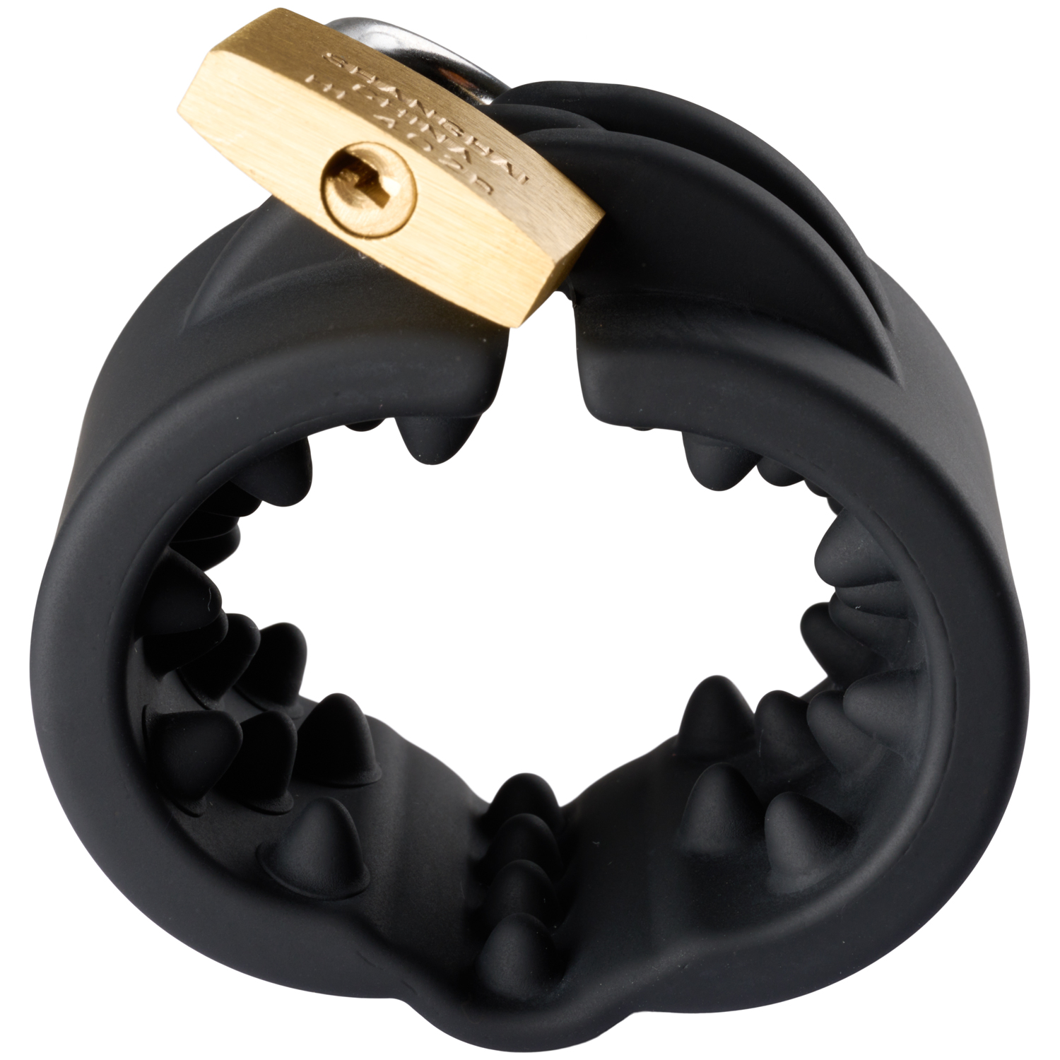 Brutus Cruncher Silikone Låsbar Spiked Ball Stretcher - Black