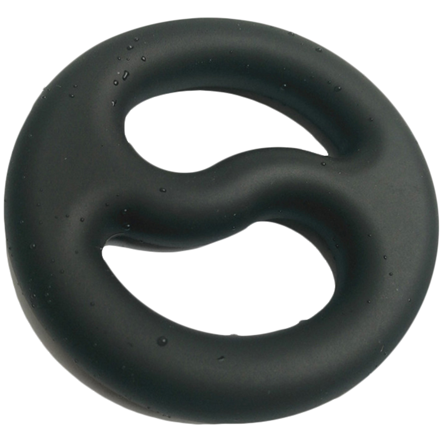 Brutus Yin-yang Silikone Duo Penis- Og Testikelring - Sort