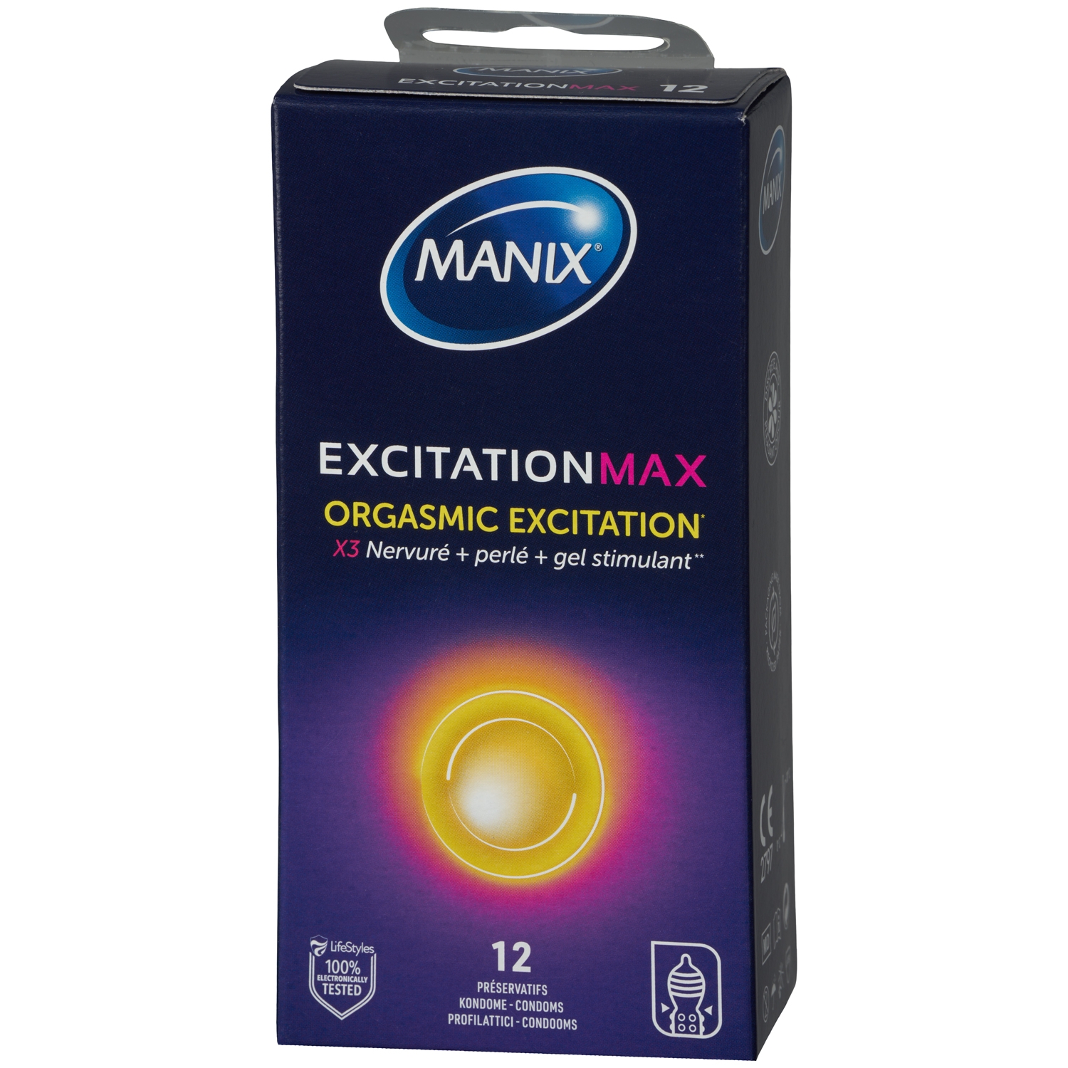 Manix Excitationmax Orgasmic Excitation Kondomer 12 Stk - Klar