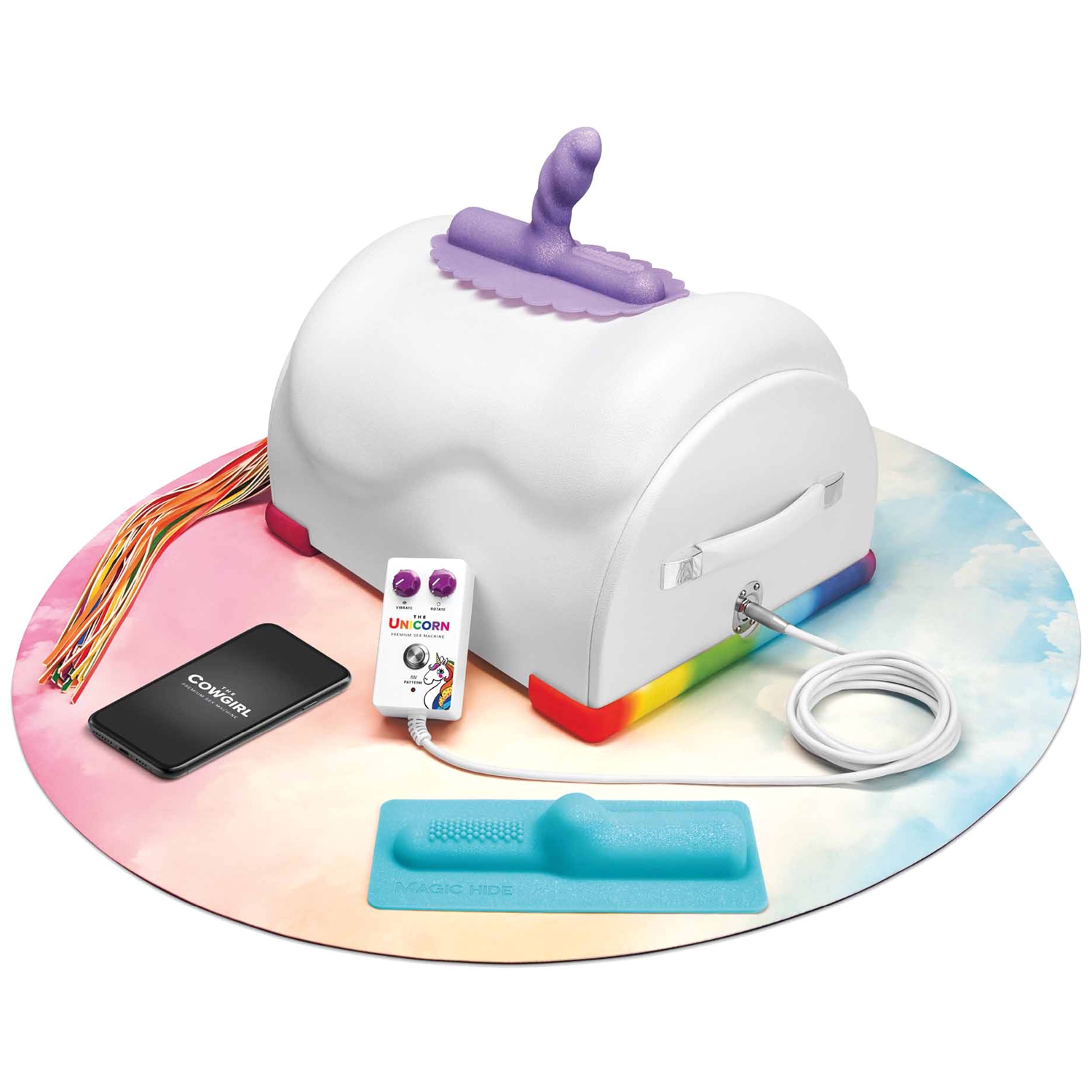 The Cowgirl Unicorn Premium Riding Sexmaskine - Mixed Colours
