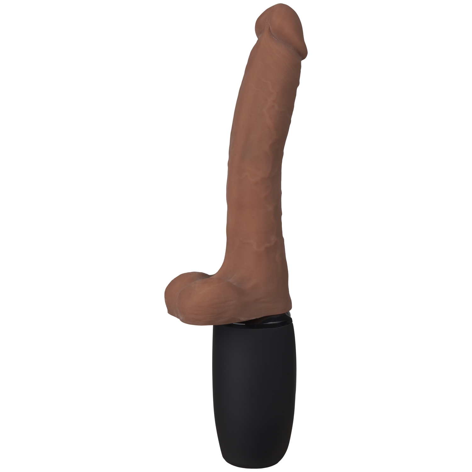 King Cock Plus Thrusting Dildo Med Kugler 19 Cm Brun - Brown