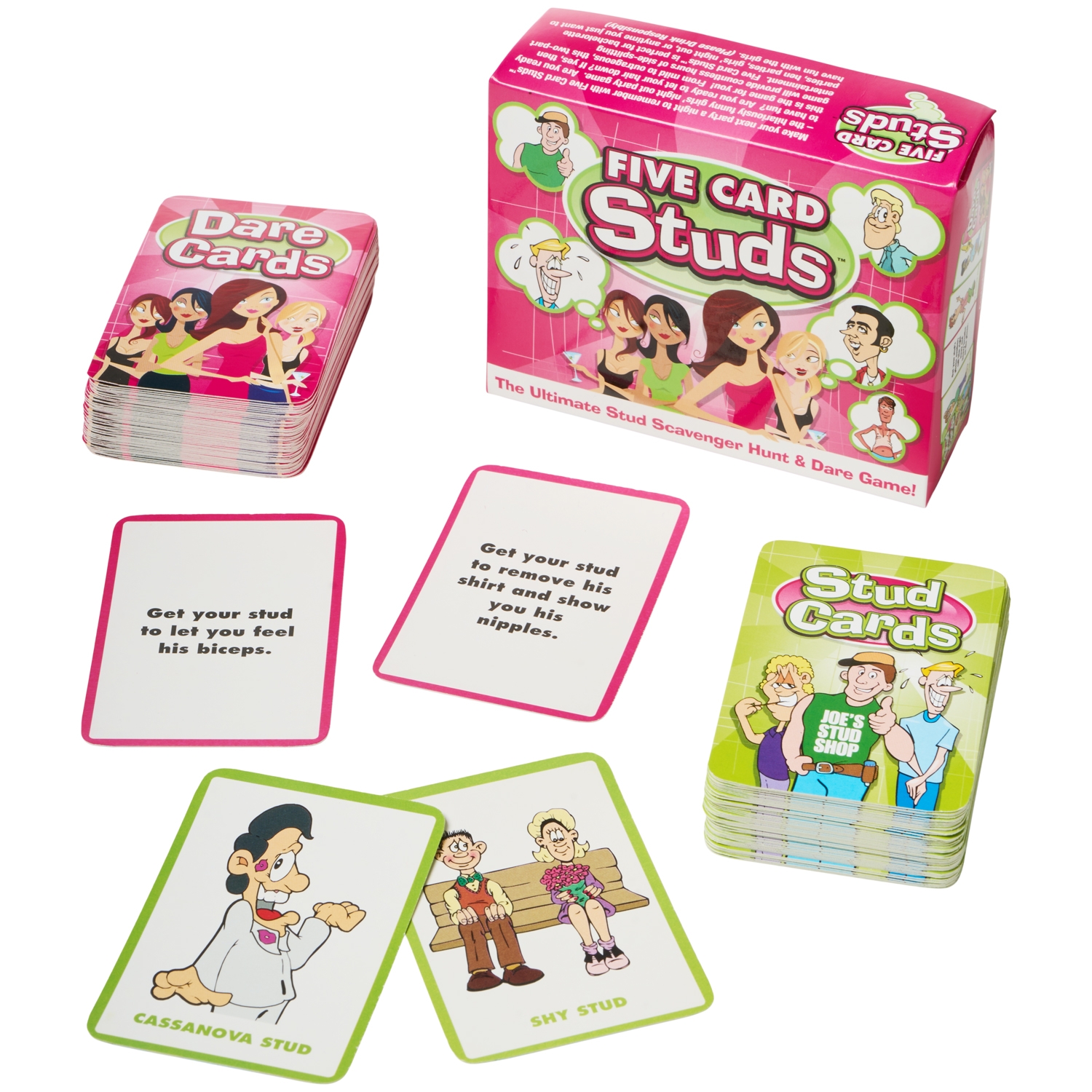 Five Card Studs Kortspil - Flere Farver