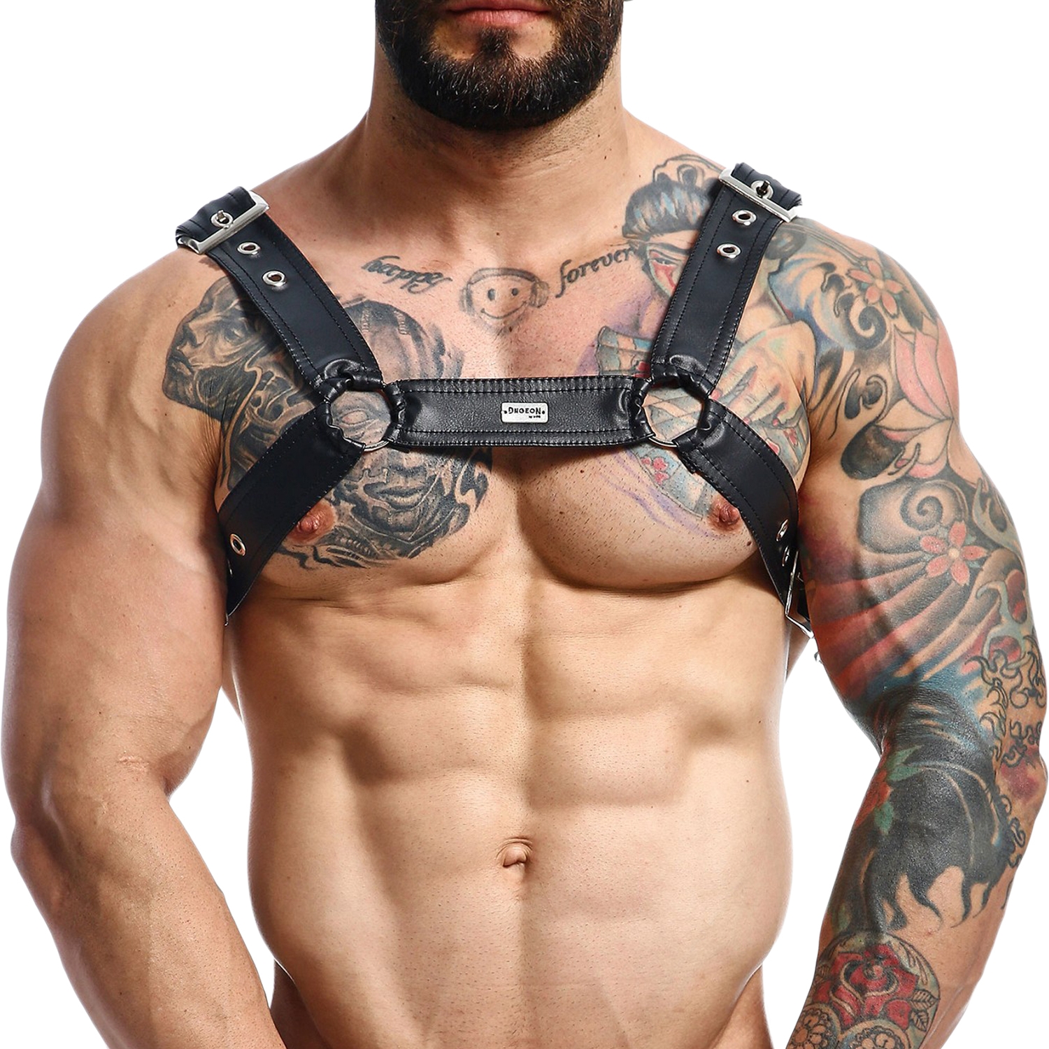 Malebasics Dngeon Cross Chain Harness - Black - One Size
