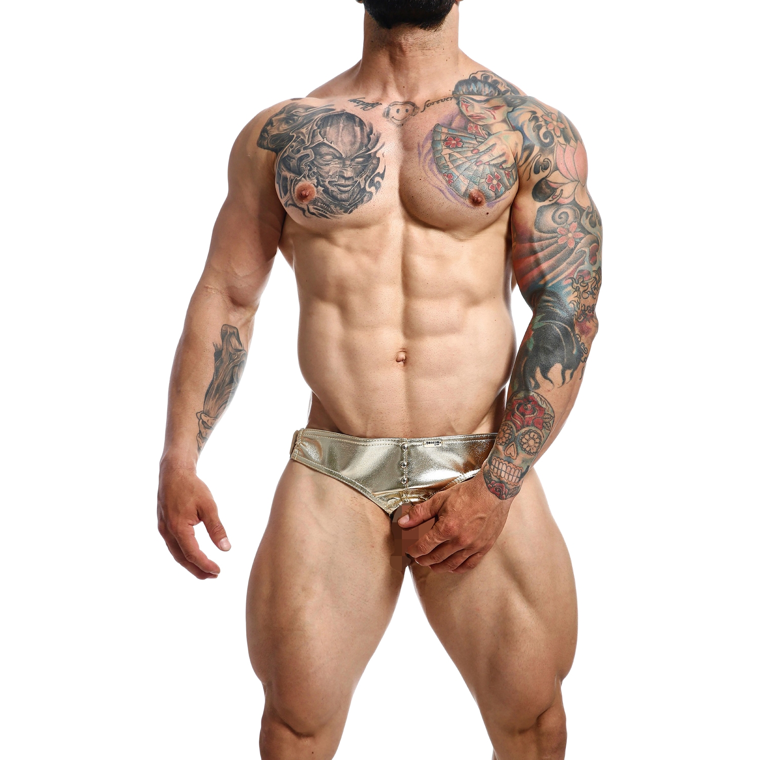 Malebasics Dngeon Jockstrap Med Penisring - Gold - One Size