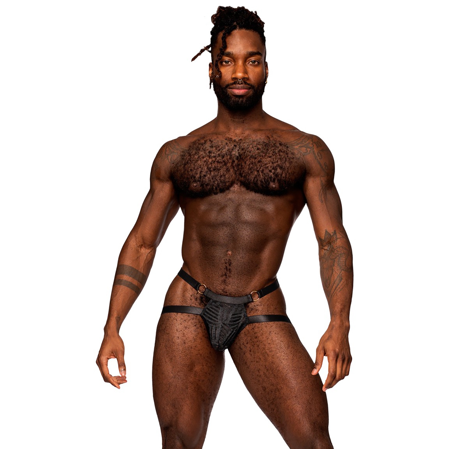 Male Power Ring Jock Strap I Sort - Black - Lxl