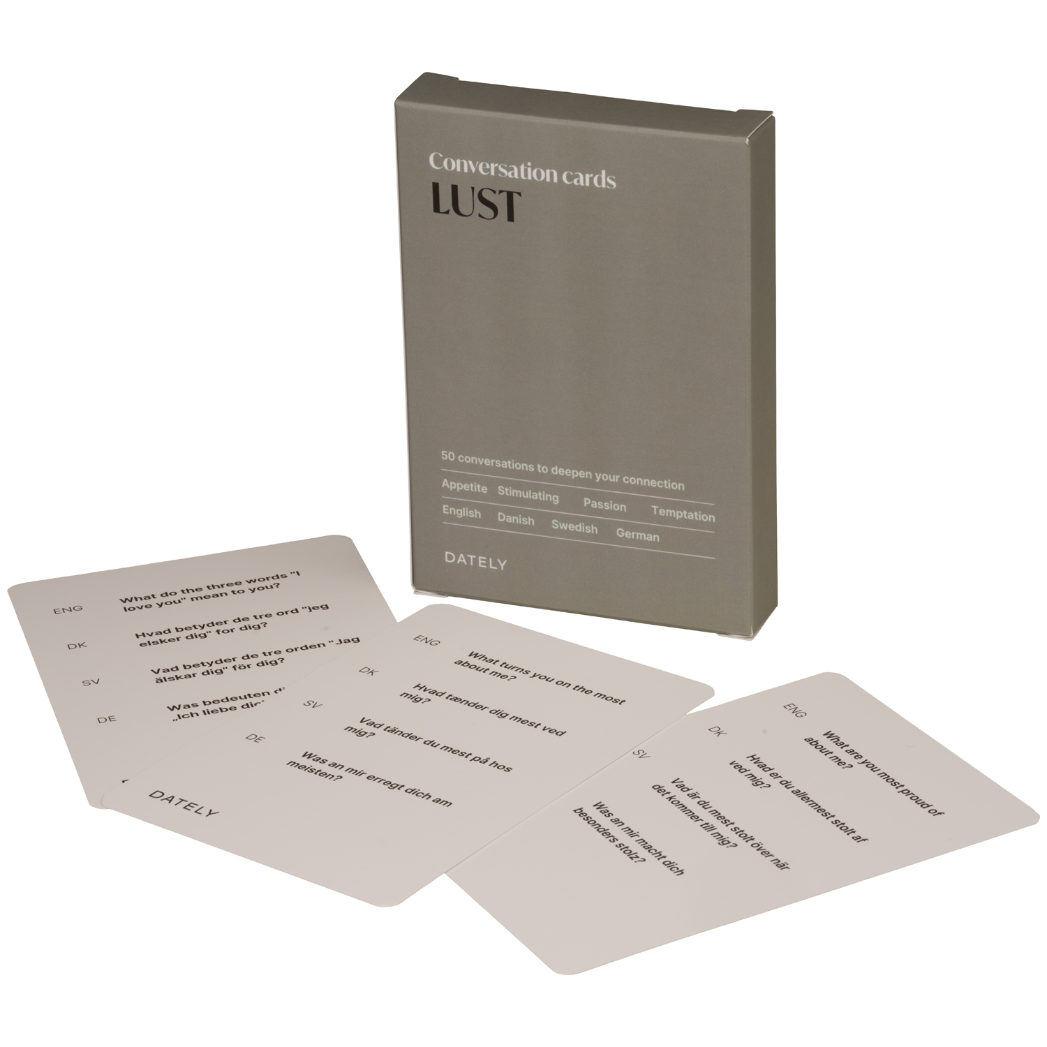 Dately Conversation Cards Lust - White