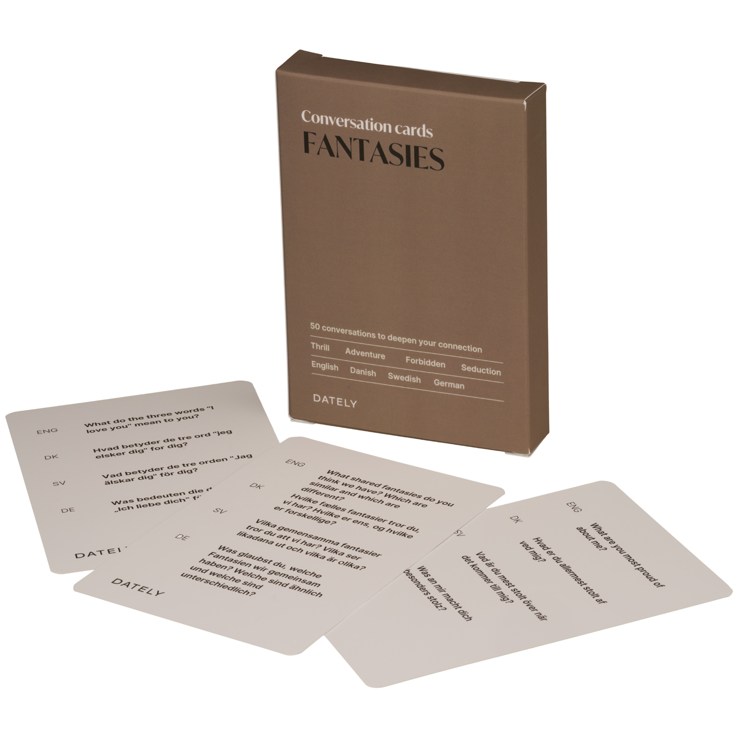Dately Conversation Cards Fantasies - White