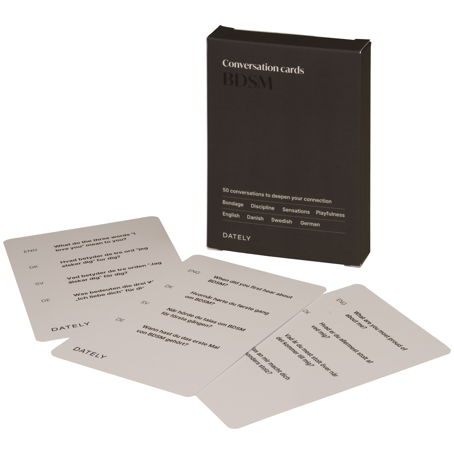 Dately Conversation Cards Bdsm - White