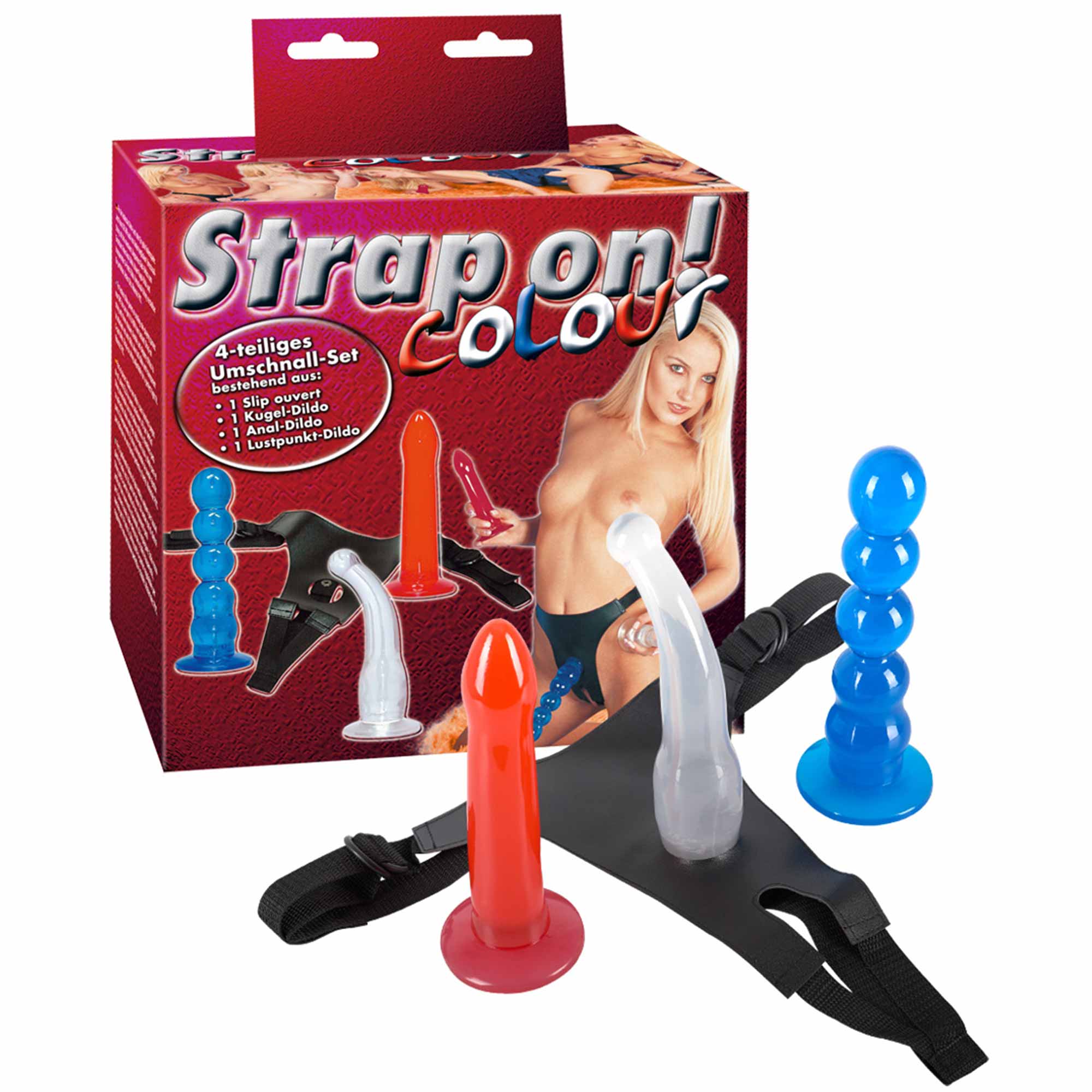 4-delt Strap-on Sæt i Sort fra You2Toys - Hurtig Levering!