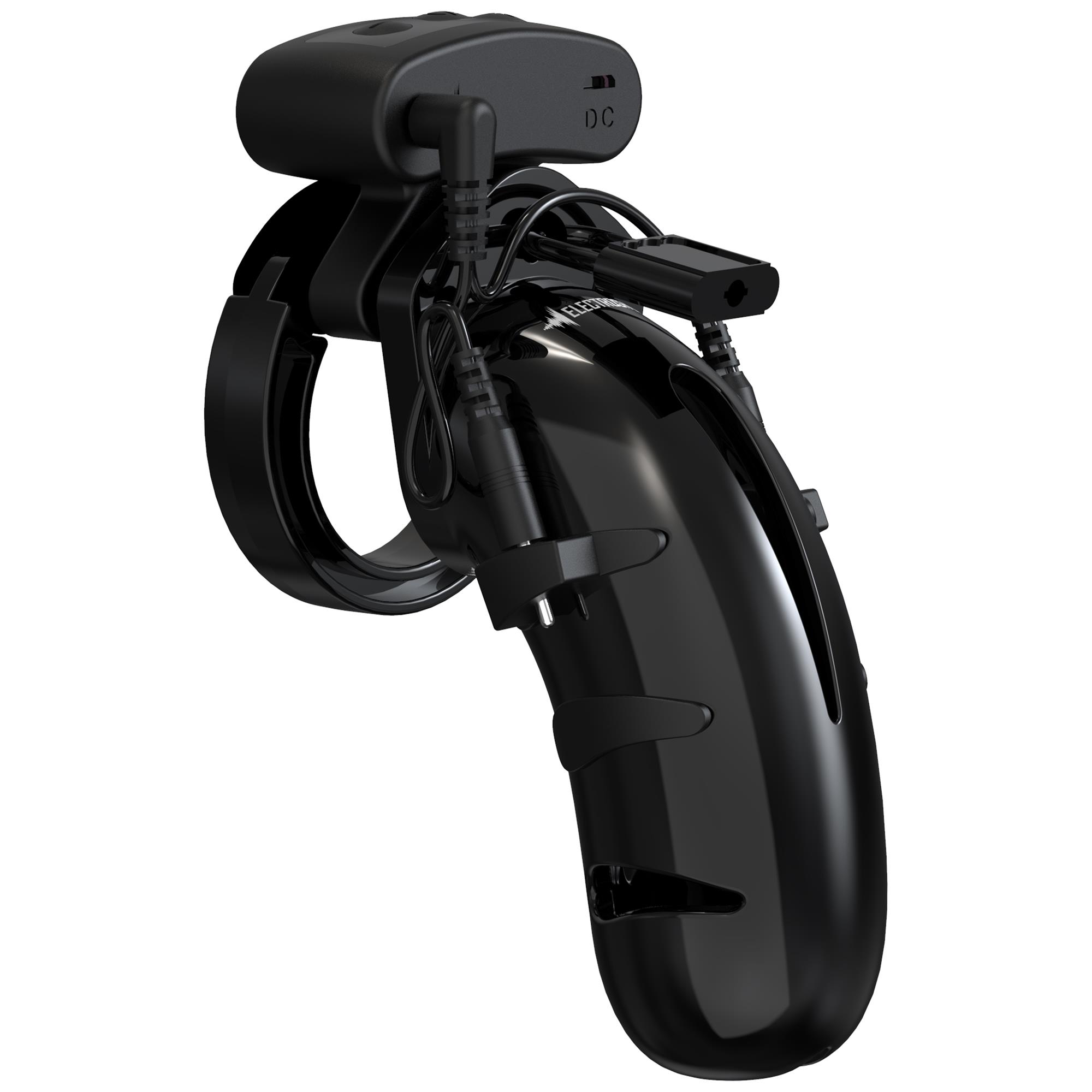 Chastity - 45 Cock Cage With Electro Blk