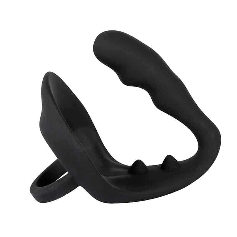 Black Velvets Penisring Med Anal Plug Sort