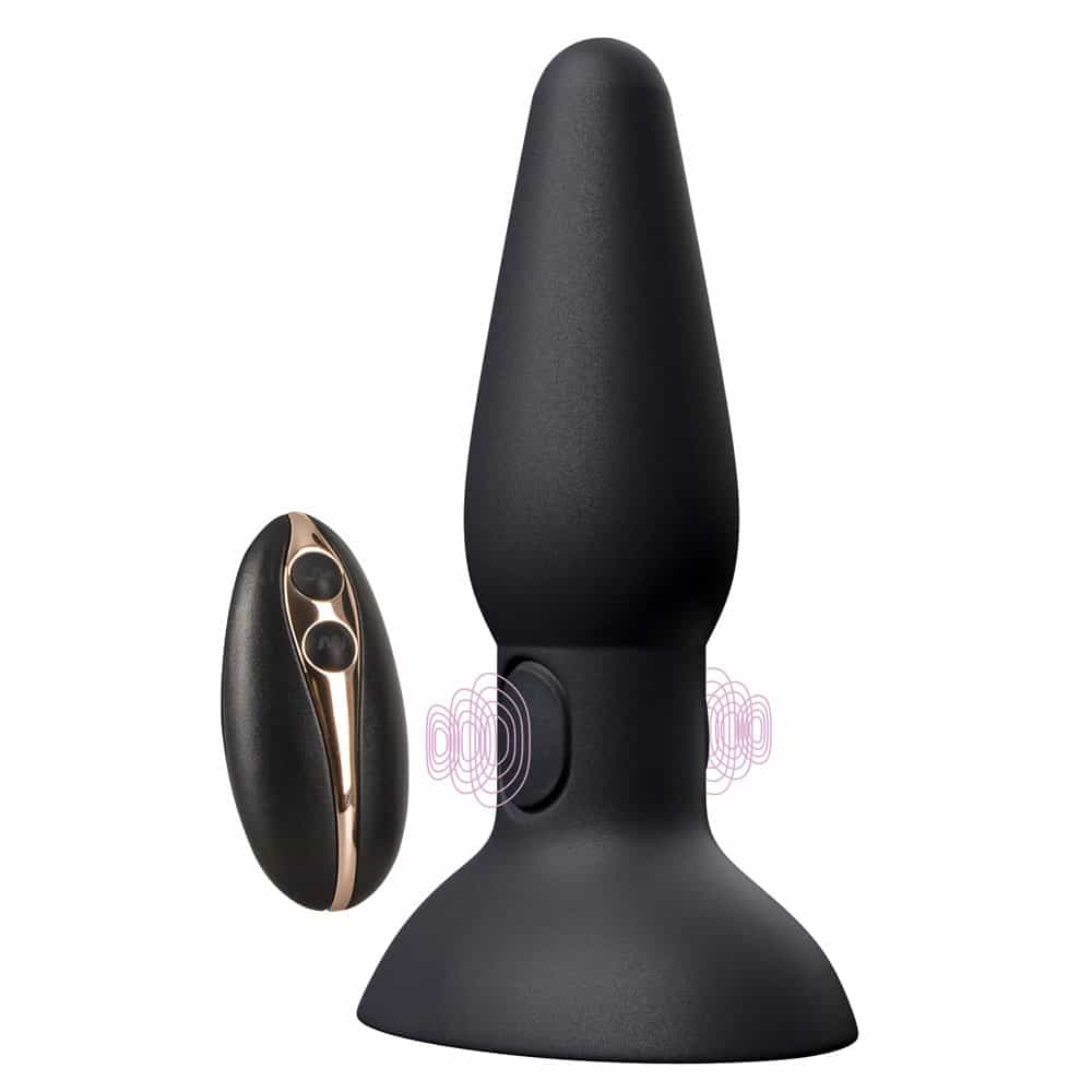 Black Velvets Thumping Buttplug Med Fjernbetjening