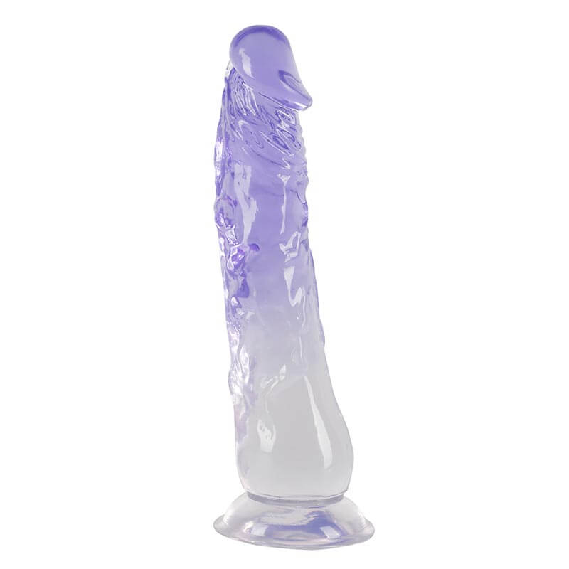 Crystal Transparant Dildo Med Sugekop 22 Cm