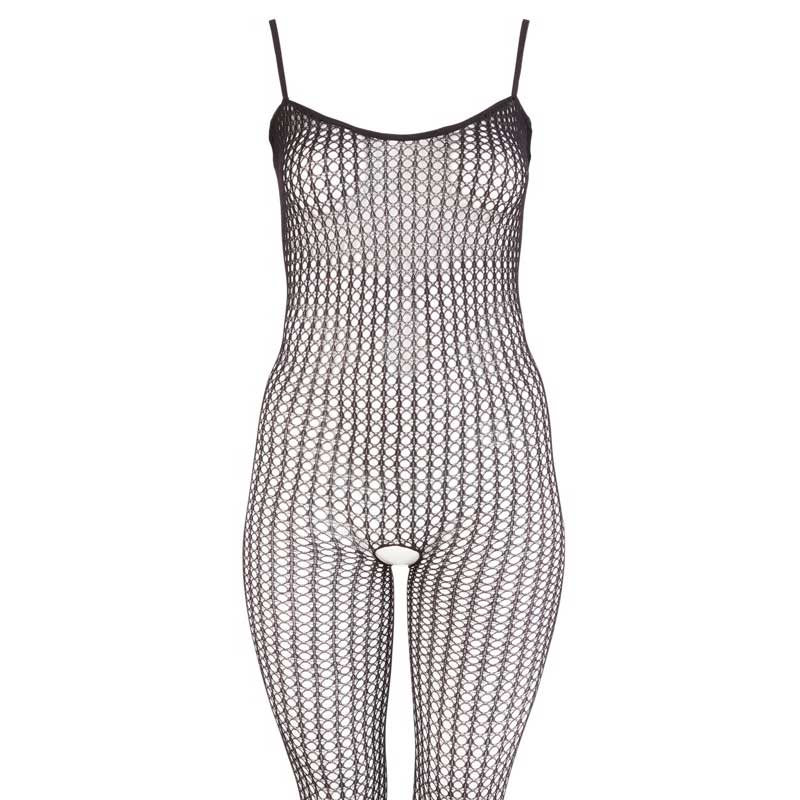 No:xqse Ava Bundløs Net Catsuit Sort - Xlxxl