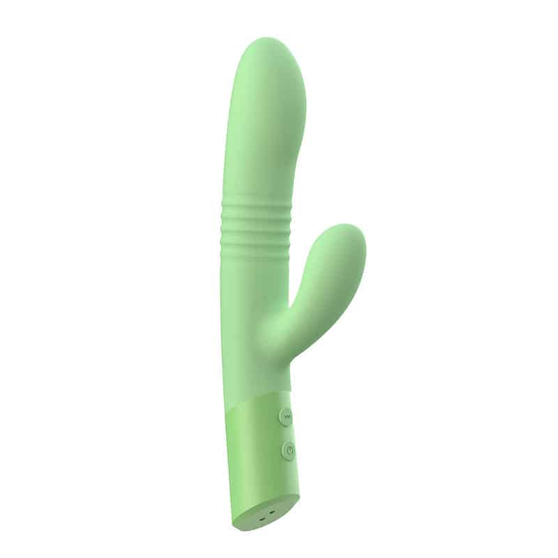 Pleaser Hailey Thrusting Rabbit Vibrator Grøn