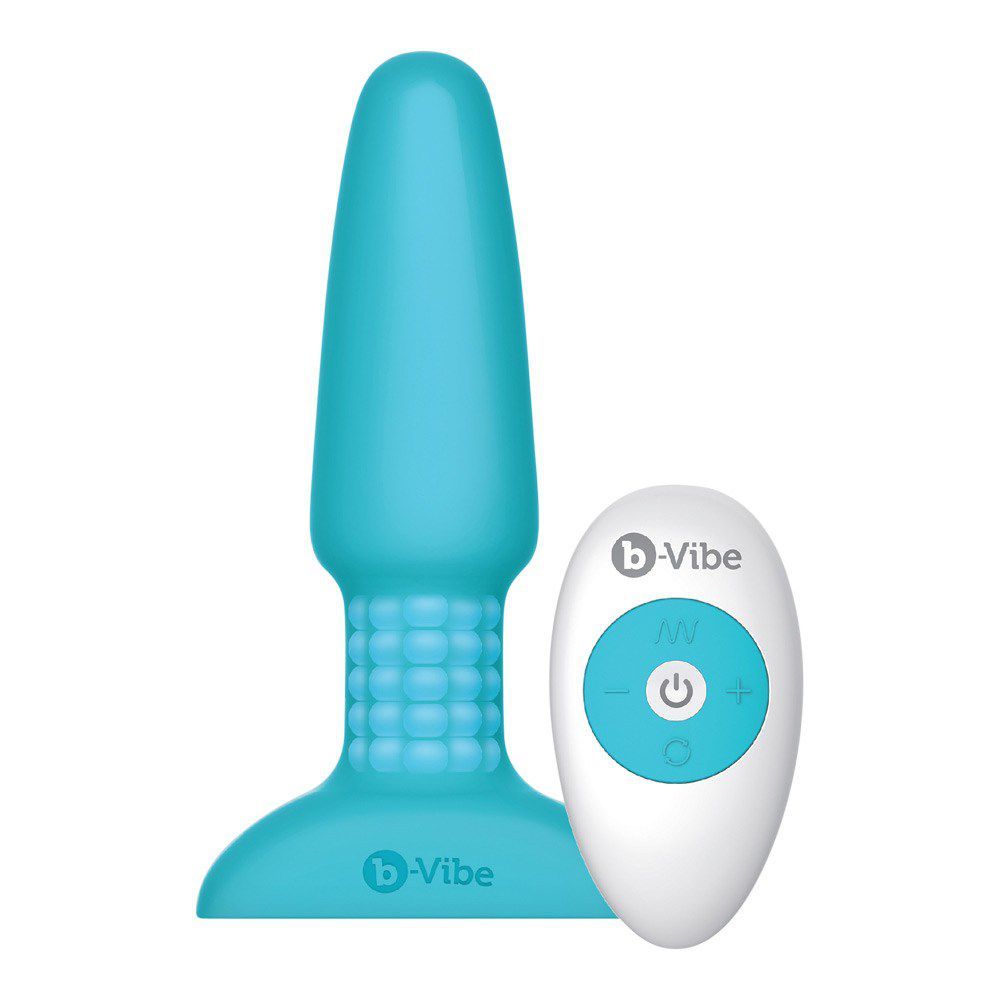 B-vibe Rimming Fjernbetjent Buttplug - Turkis